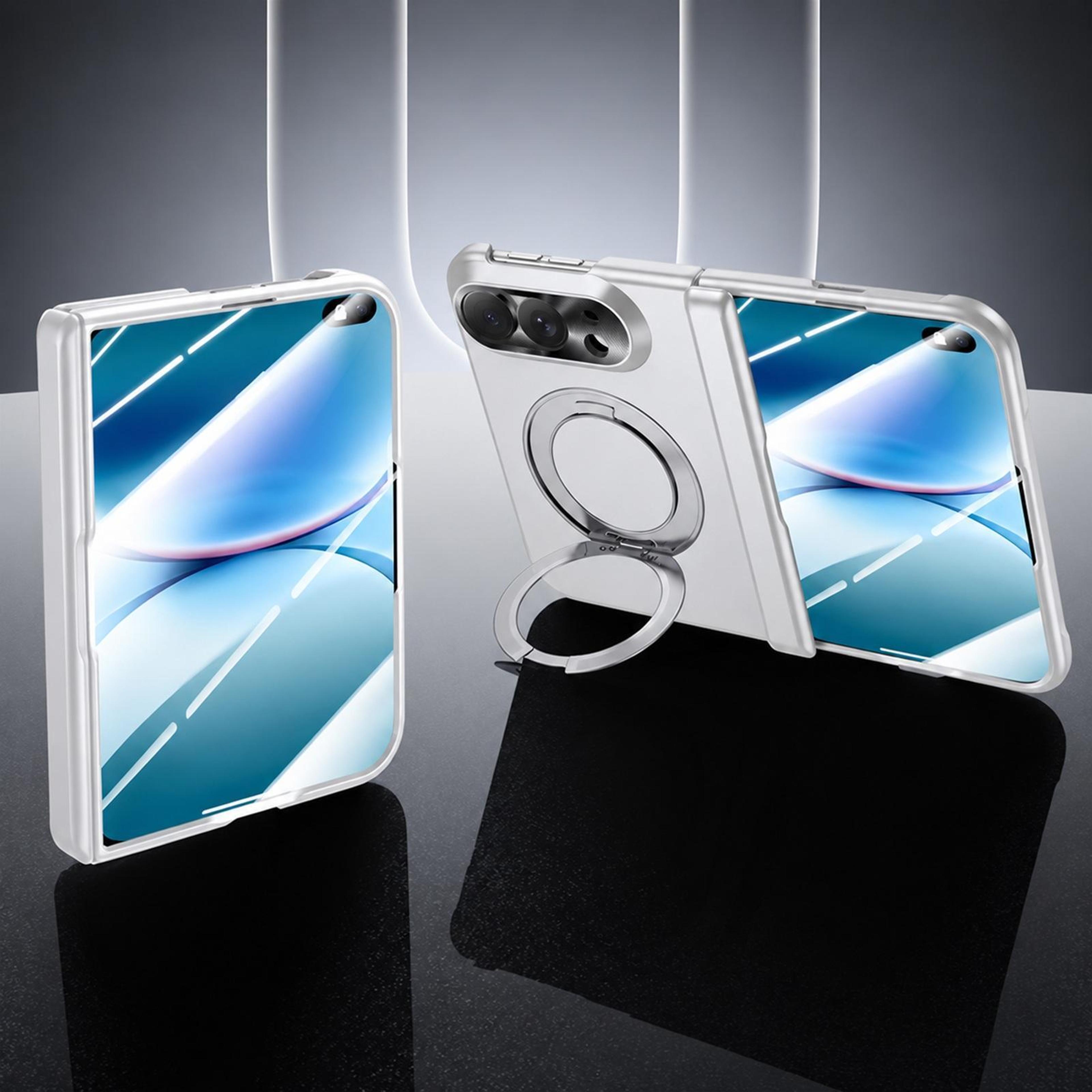 duo phone case with hinge protection built-in screen protector and 360° ring stand