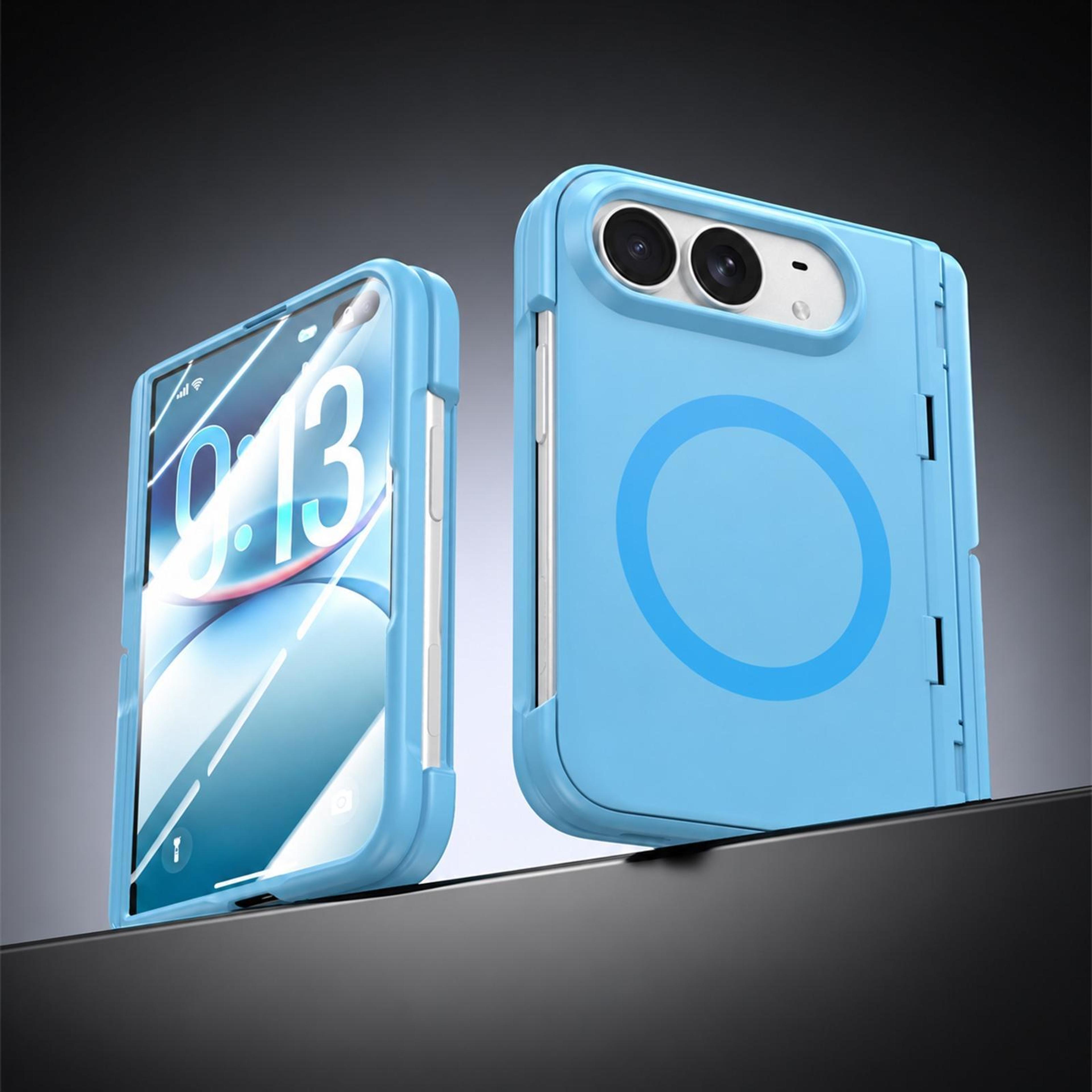iphone duo magnetic phone case with screen protector and adjustable kickstand