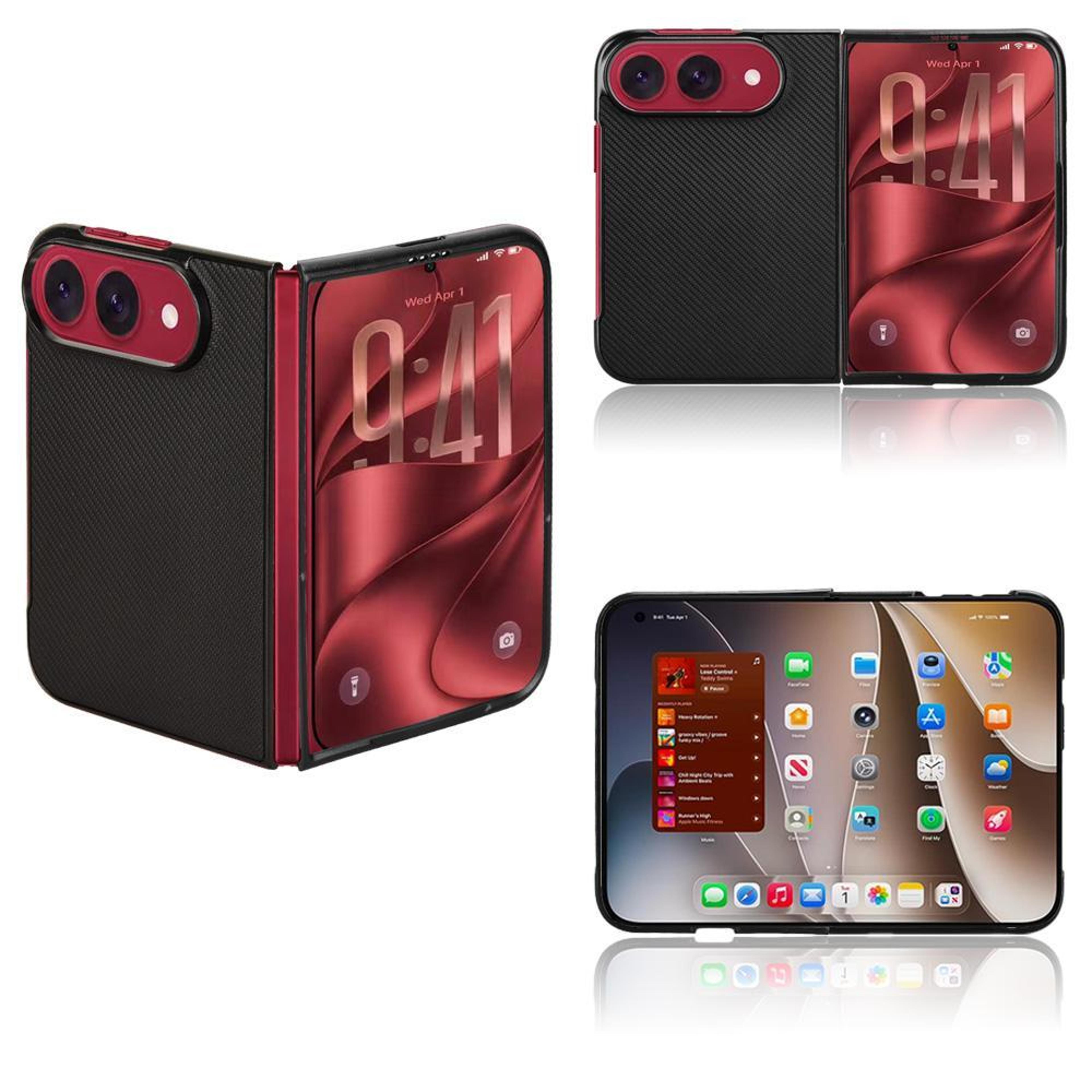 iphone duo pu leather protective phone case