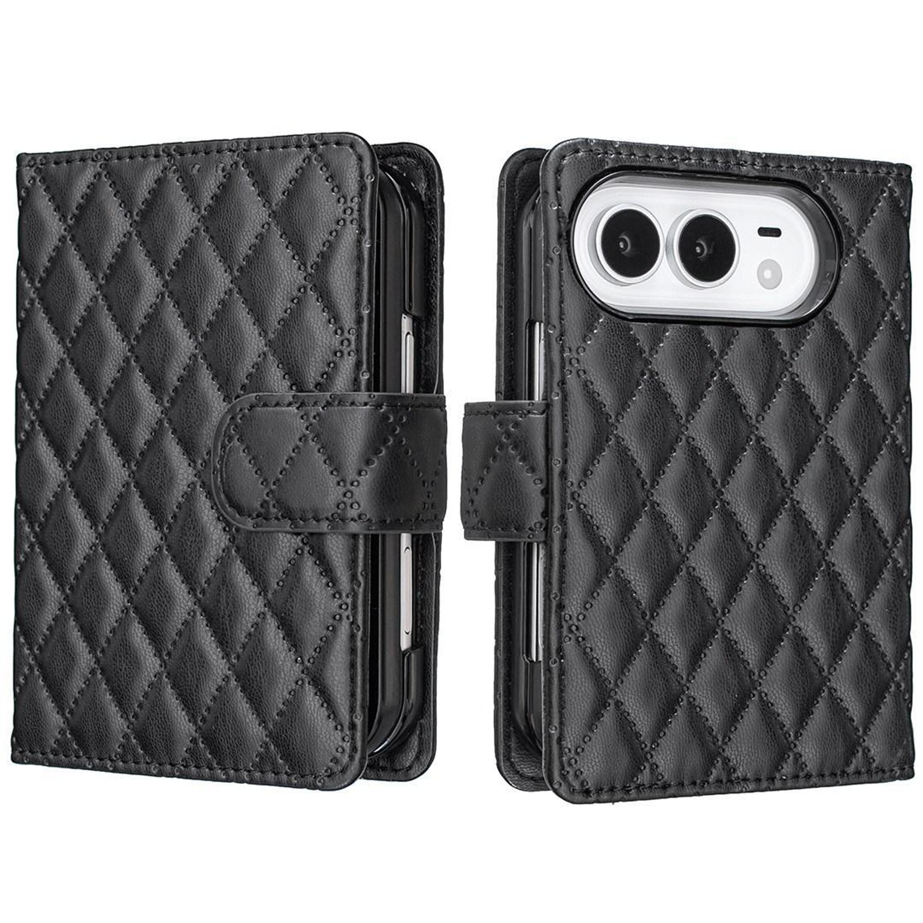 iphone duo wallet flip case with card slots and stand