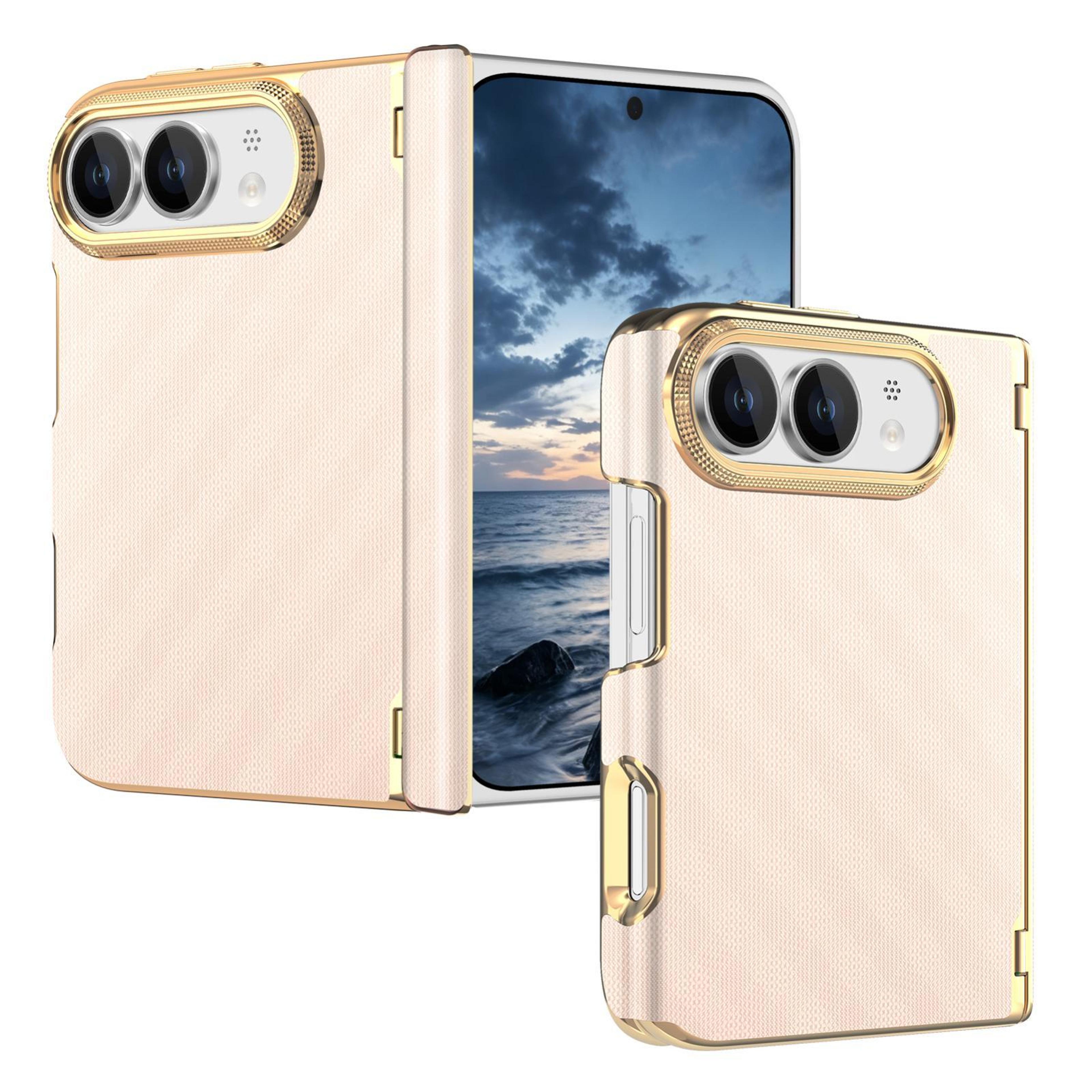 duo dual-hinge textured leather magnetic phone case