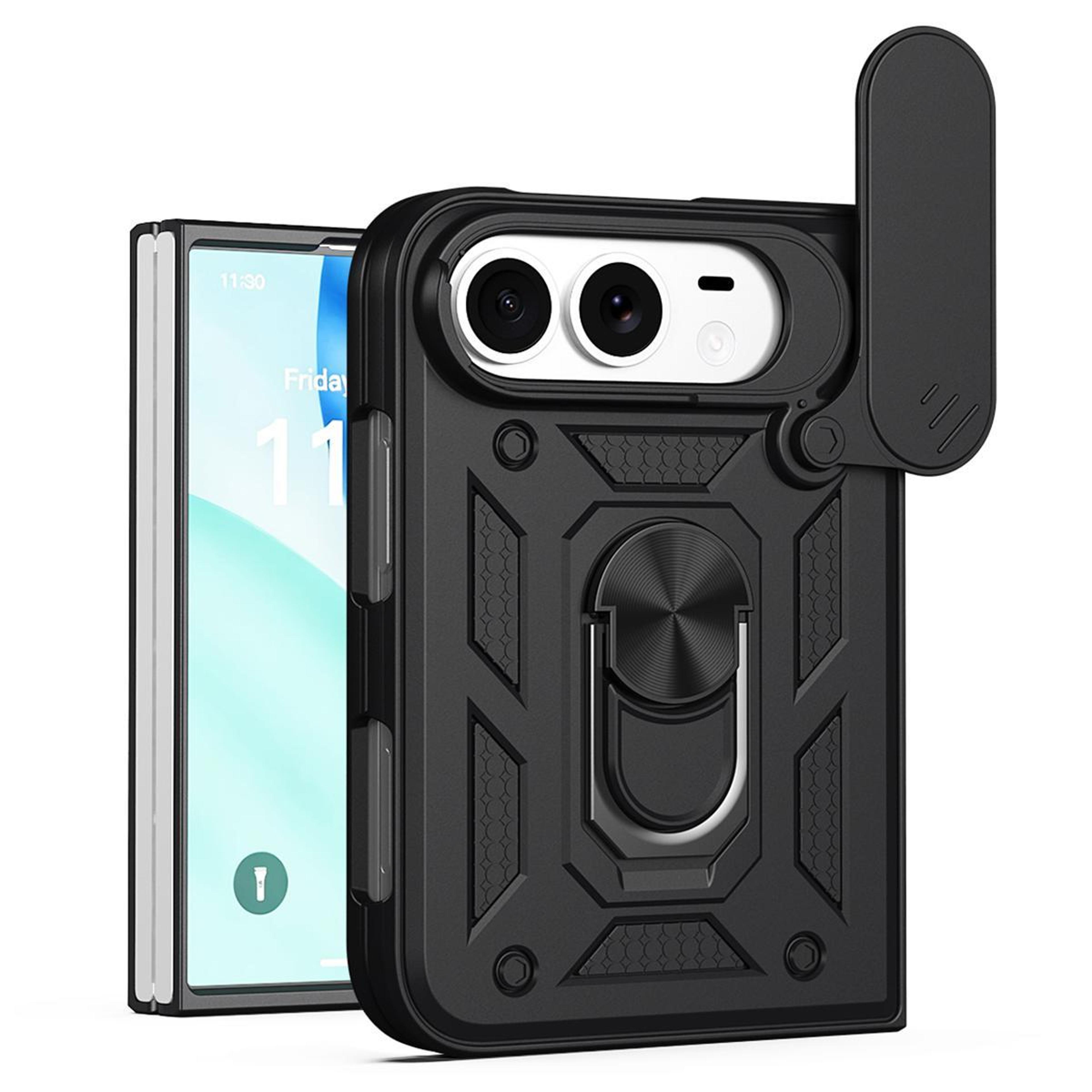 iphone duo phone case with sliding camera cover ring stand and magnetic holder compatibility