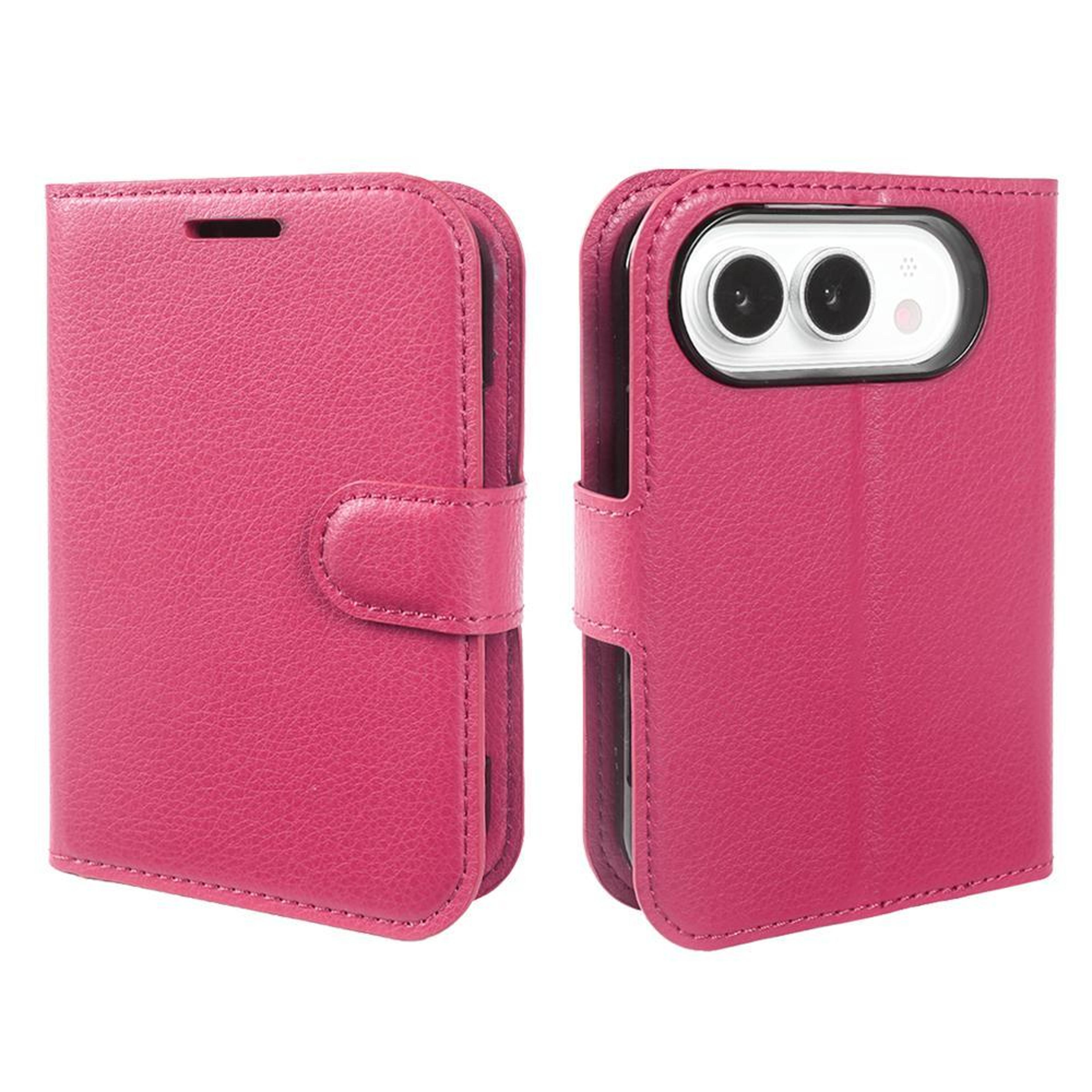 litchi texture horizontal flip wallet iphone duo case with card slot and stand