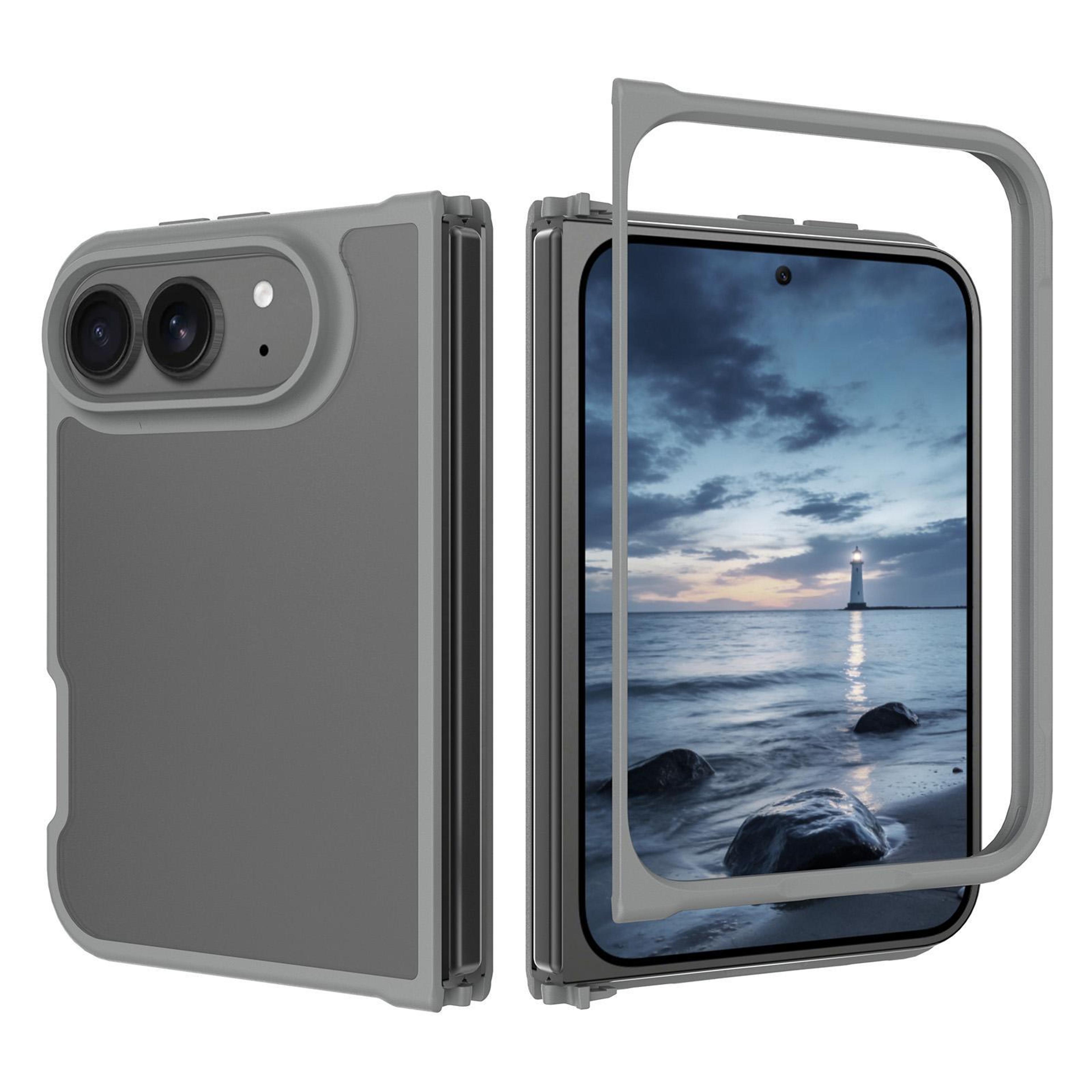 iphone duo tpu pc hybrid phone case with contrast color design