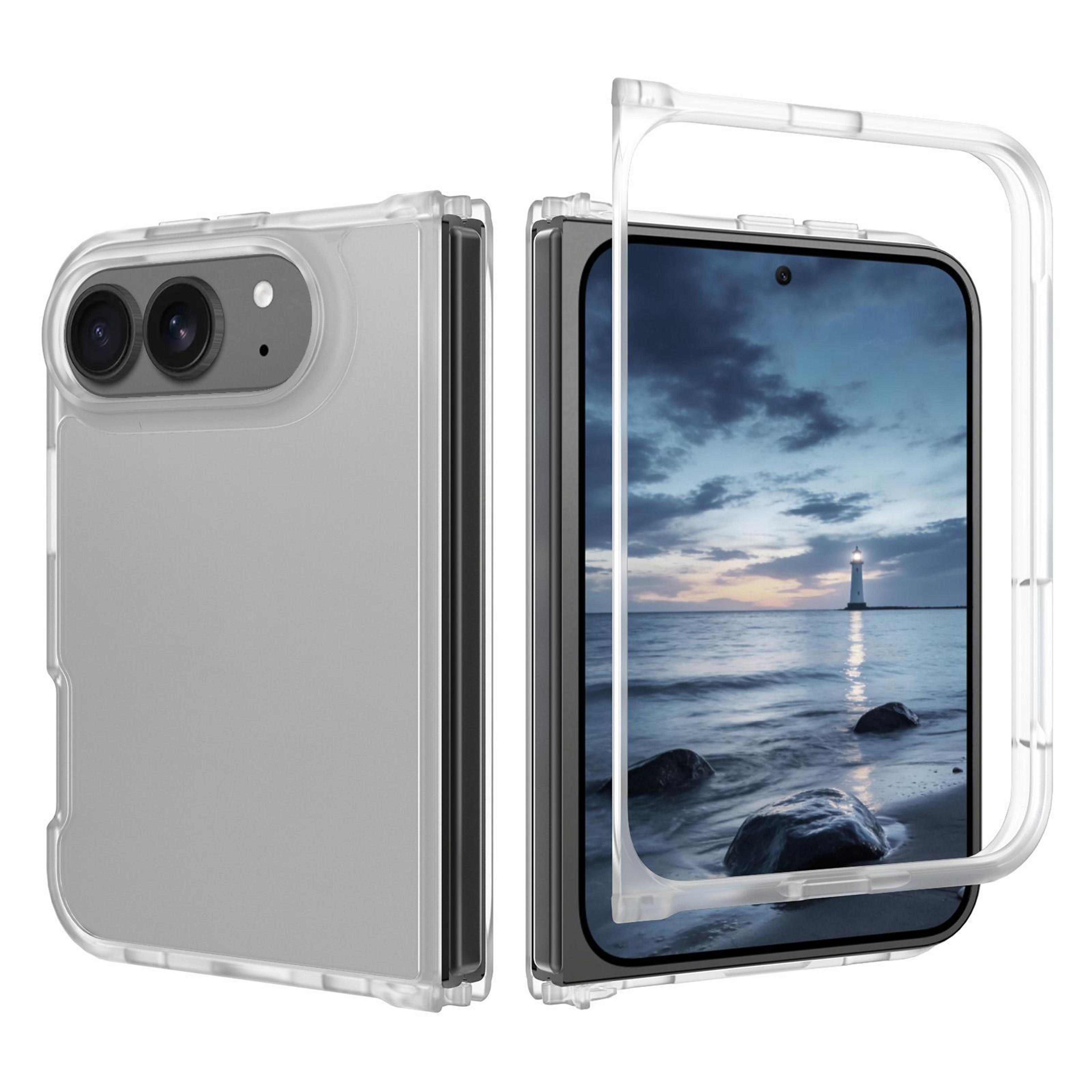 iphone duo tpu pc protective phone case with contrast color design