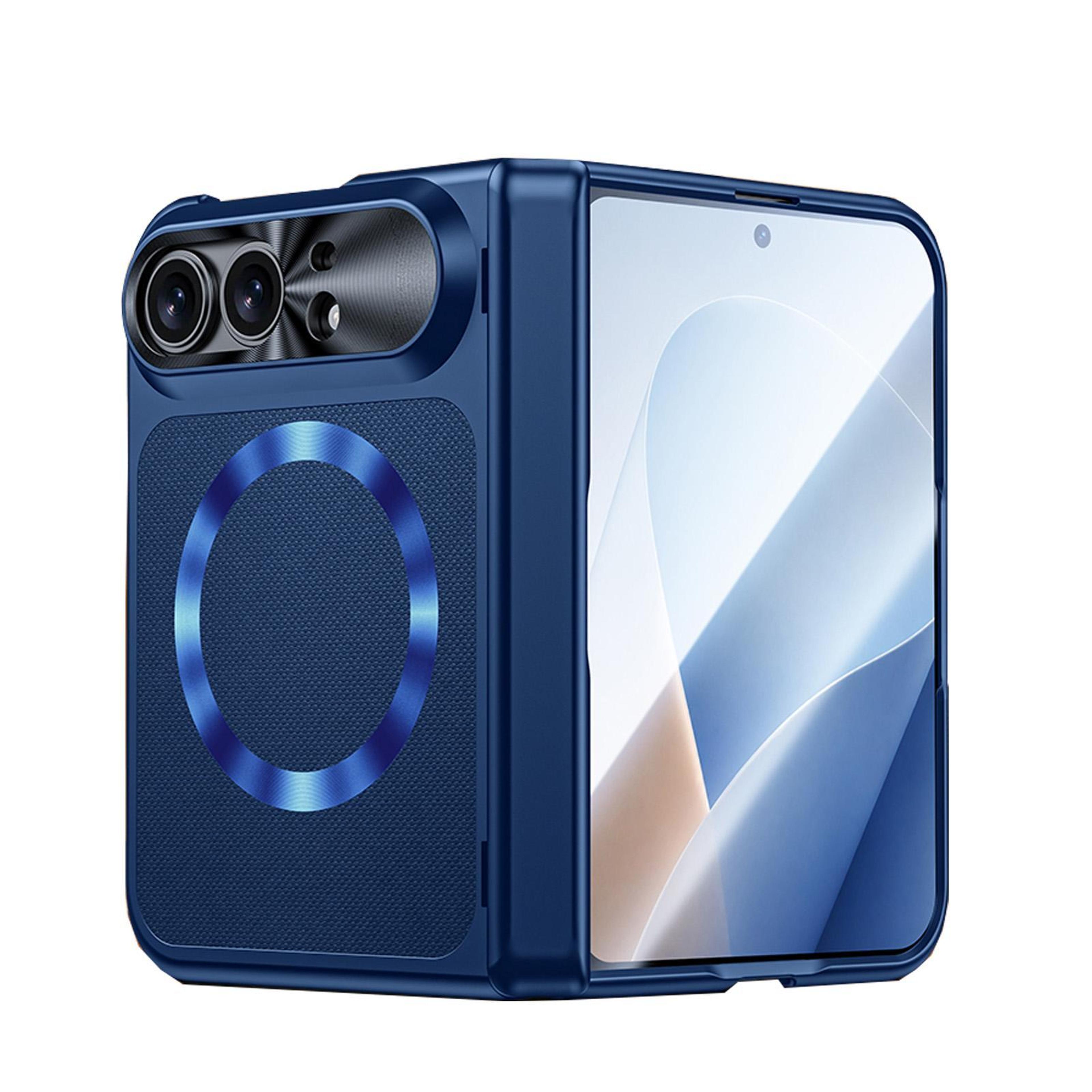 iphone duo magnetic hinge case with tempered glass screen protector