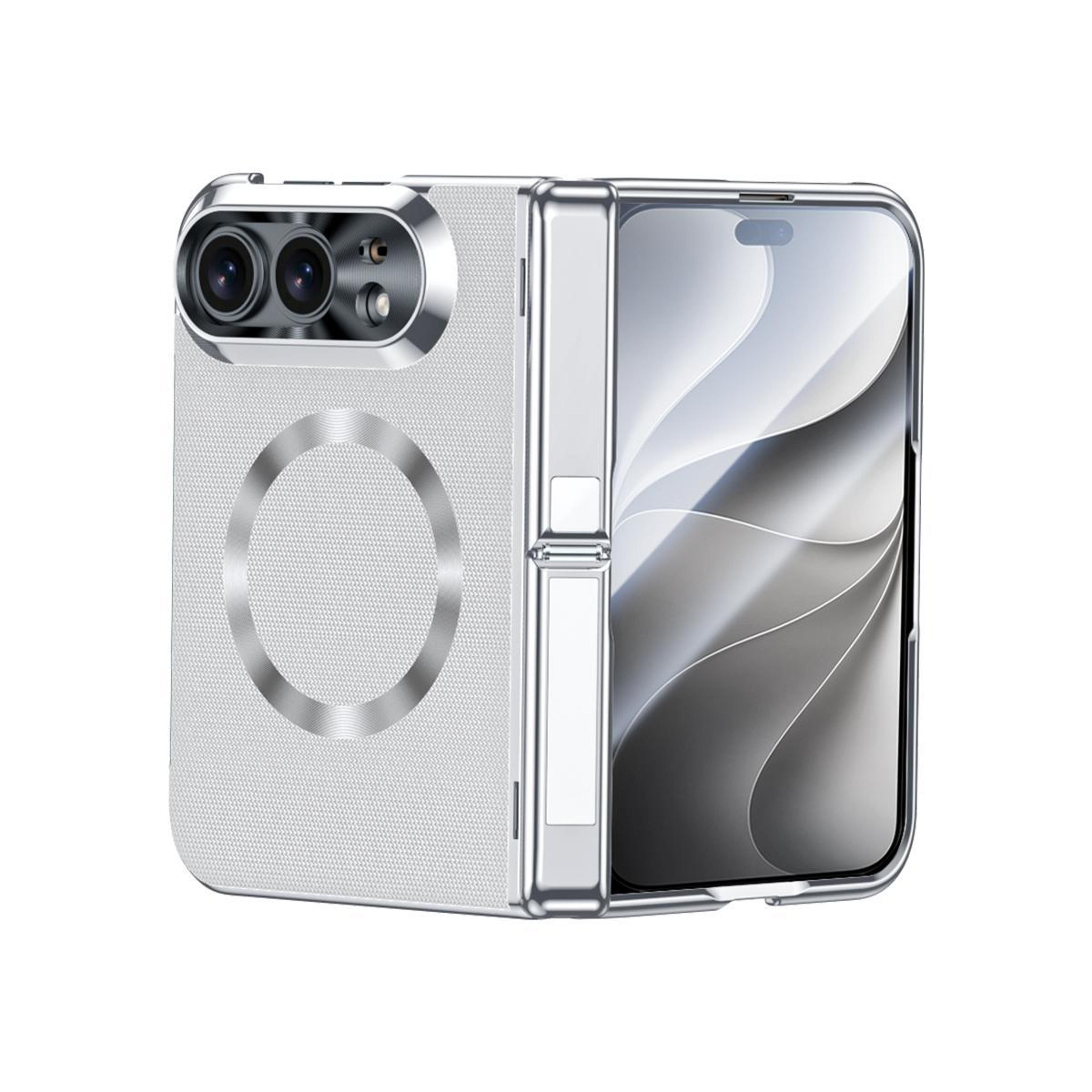 duo compatible magnetic iphone duo case with hidden kickstand and integrated screen protector