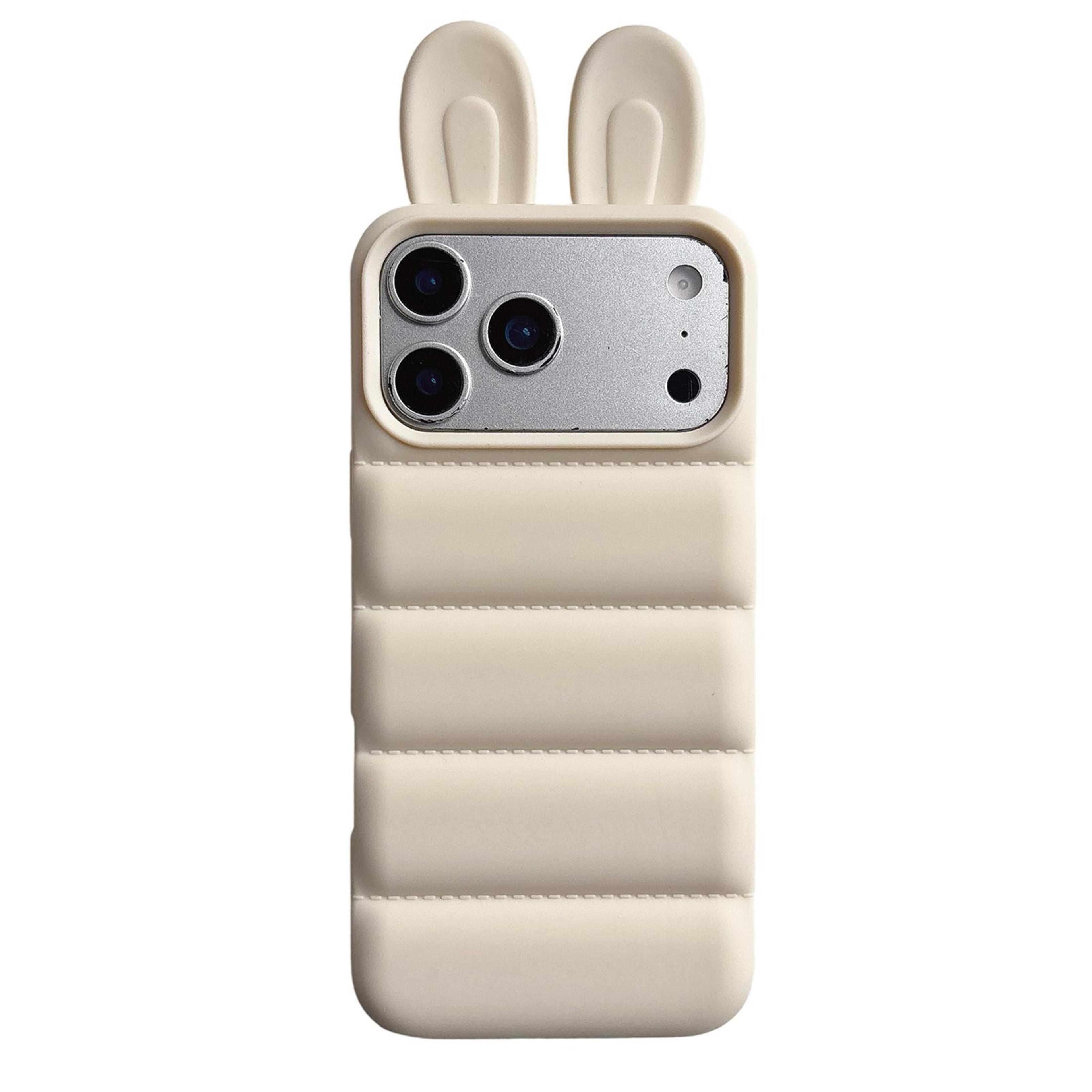 bunny ears puffer tpu phone case for iphone 18 pro case