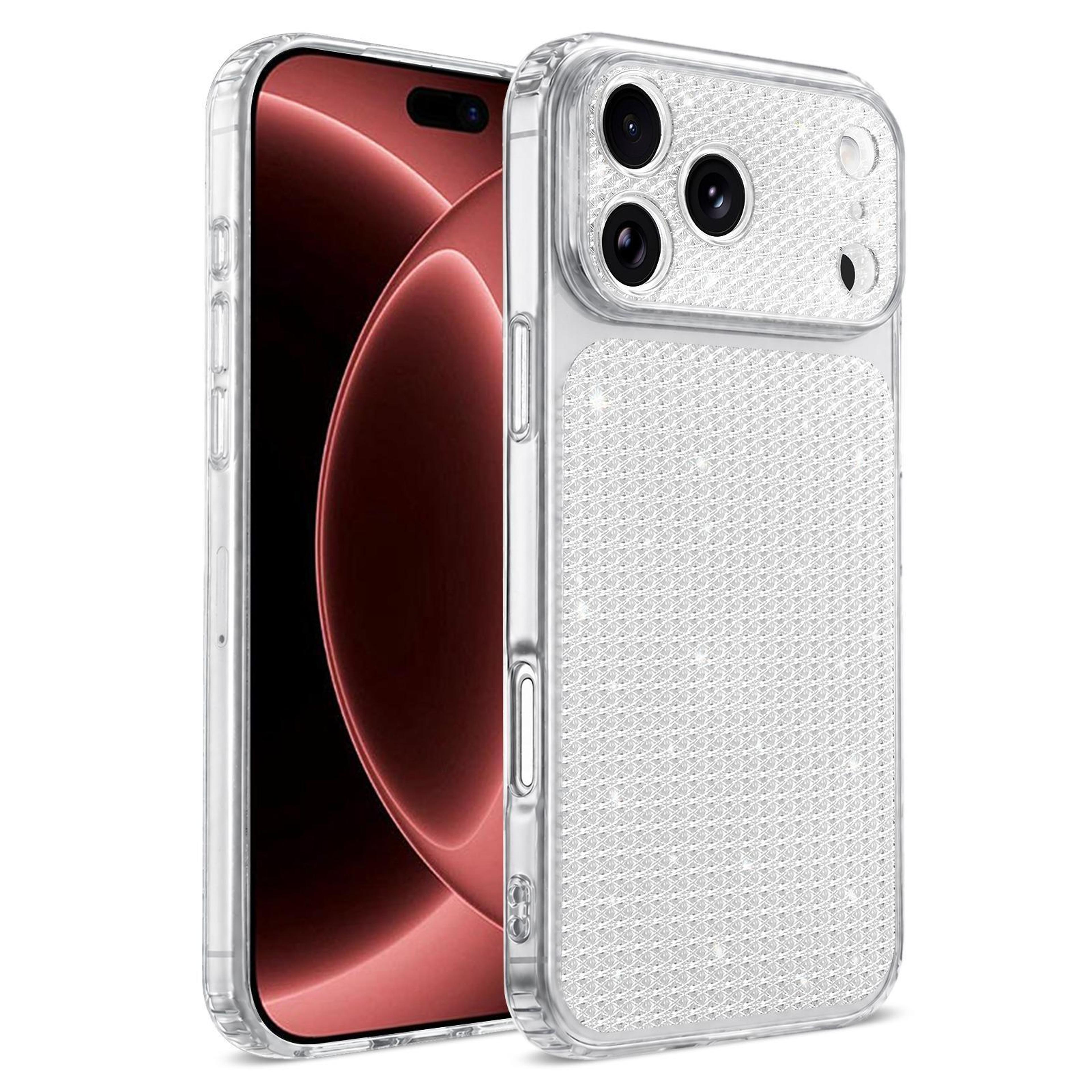 iphone 18 pro max sparkling rhinestone airbag protective case