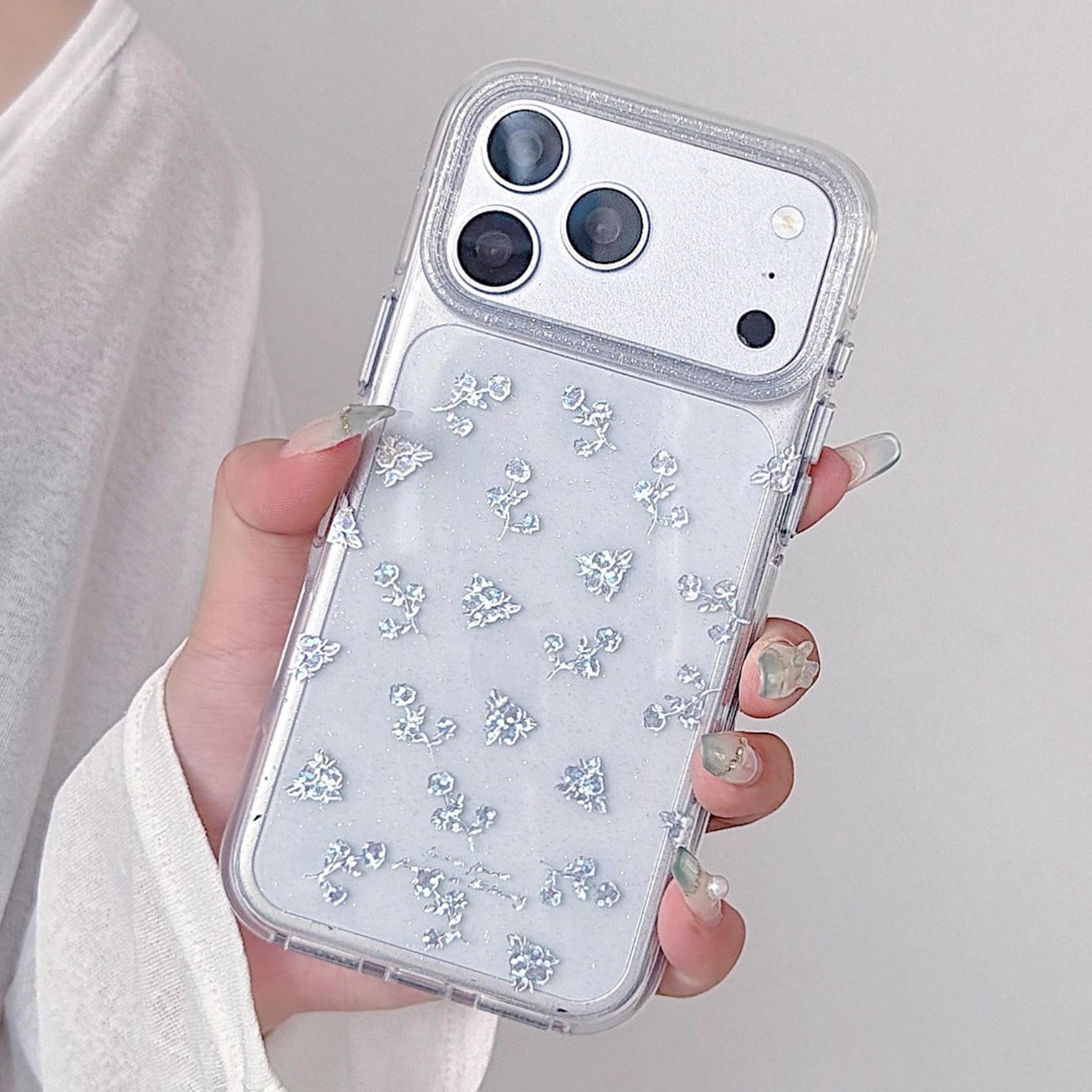 18 pro max acrylic tpu protective phone case with raised camera and screen edges