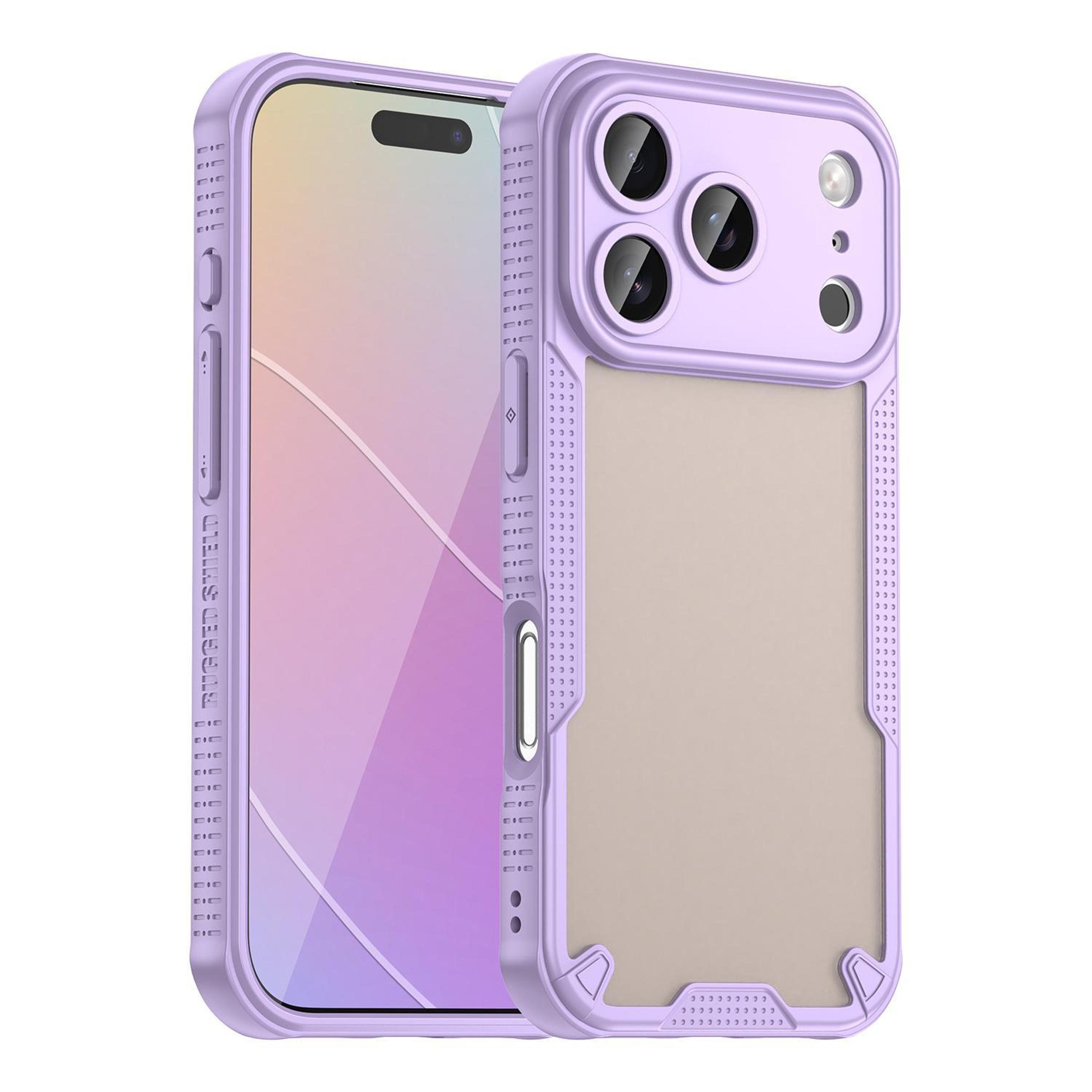 iphone 18 pro hybrid pc tpu protective case with 2.5mm armor glaze design