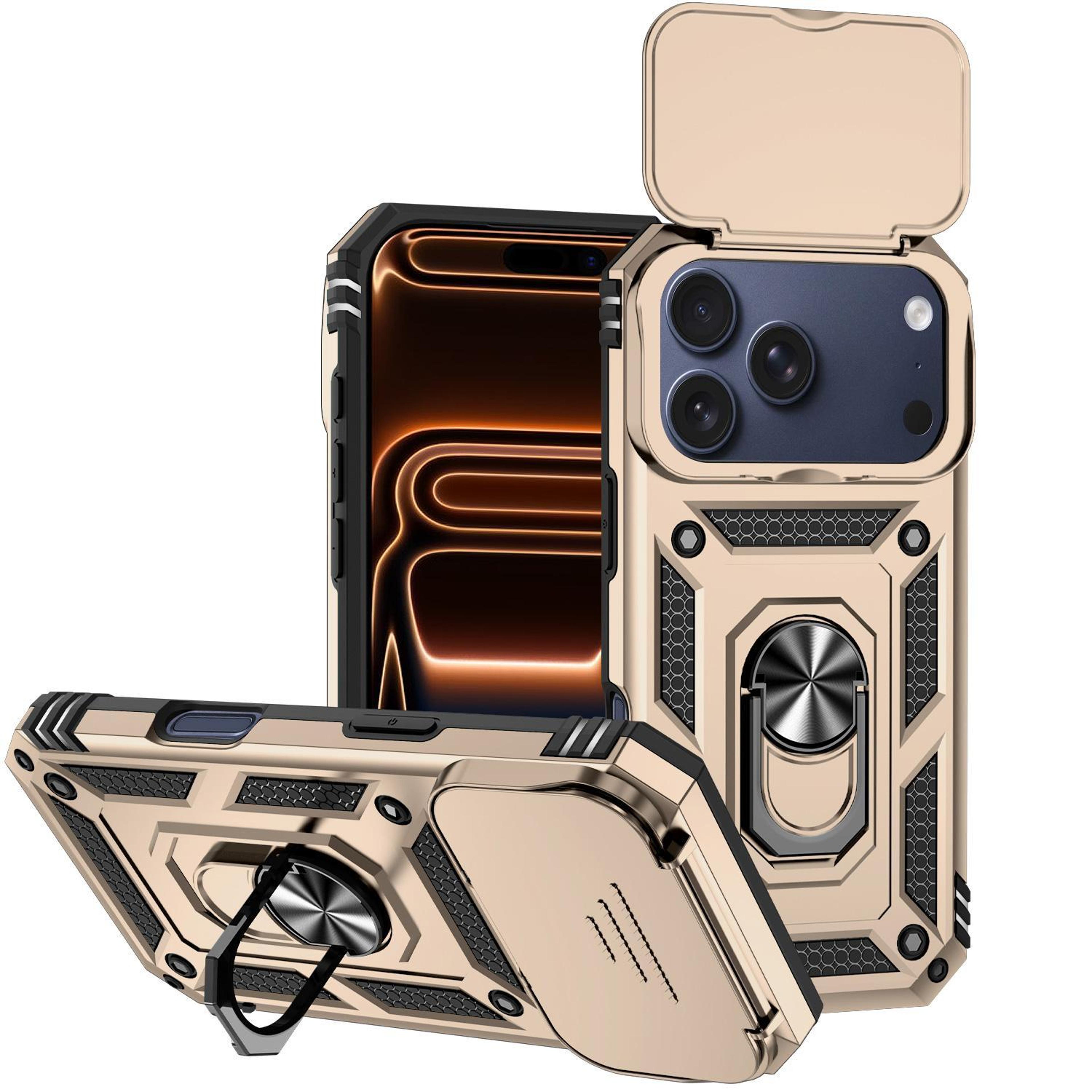 iphone 18 pro magnetic ring kickstand case with sliding camera cover