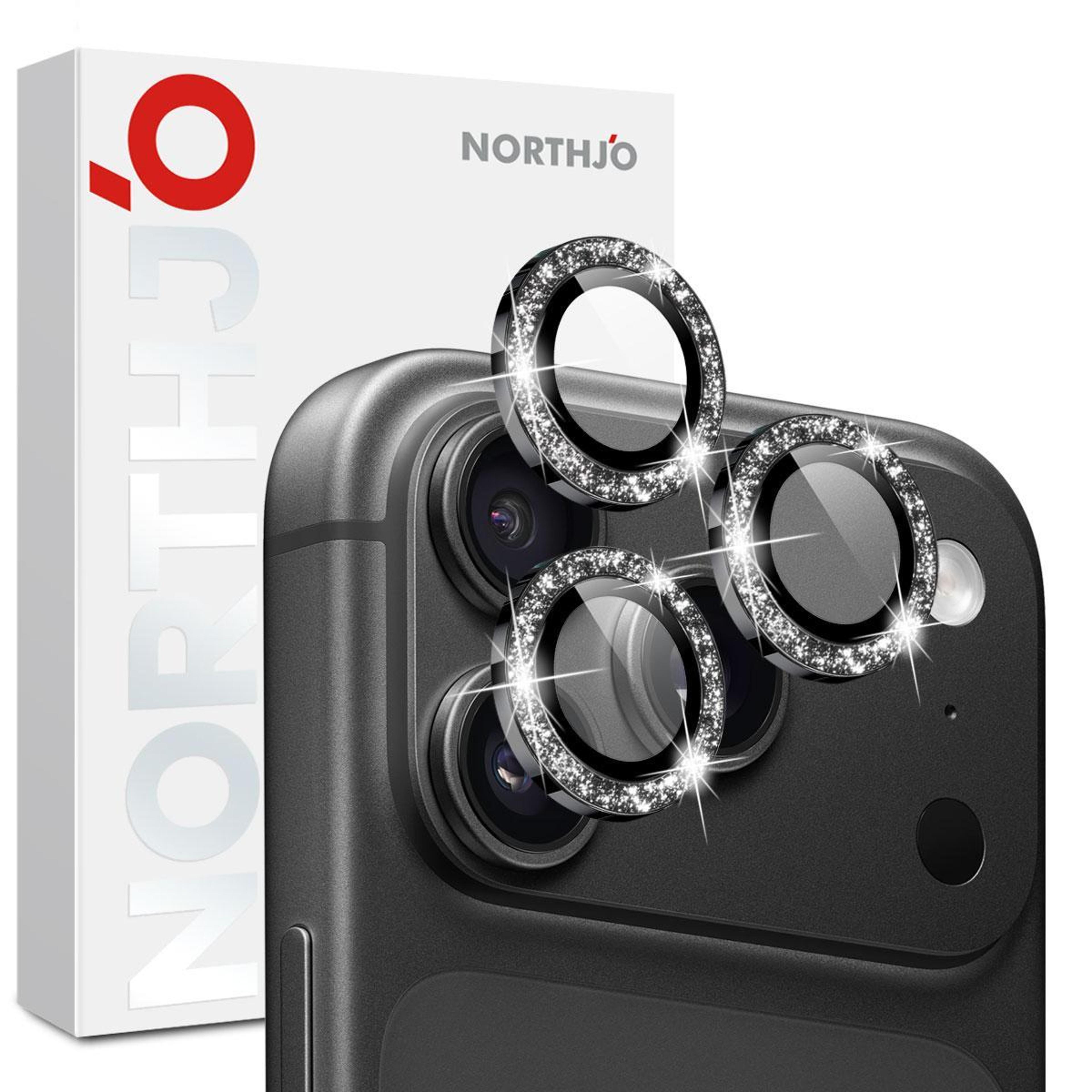 iphone 18 pro and 18 pro max glitter camera lens protector metal ring set