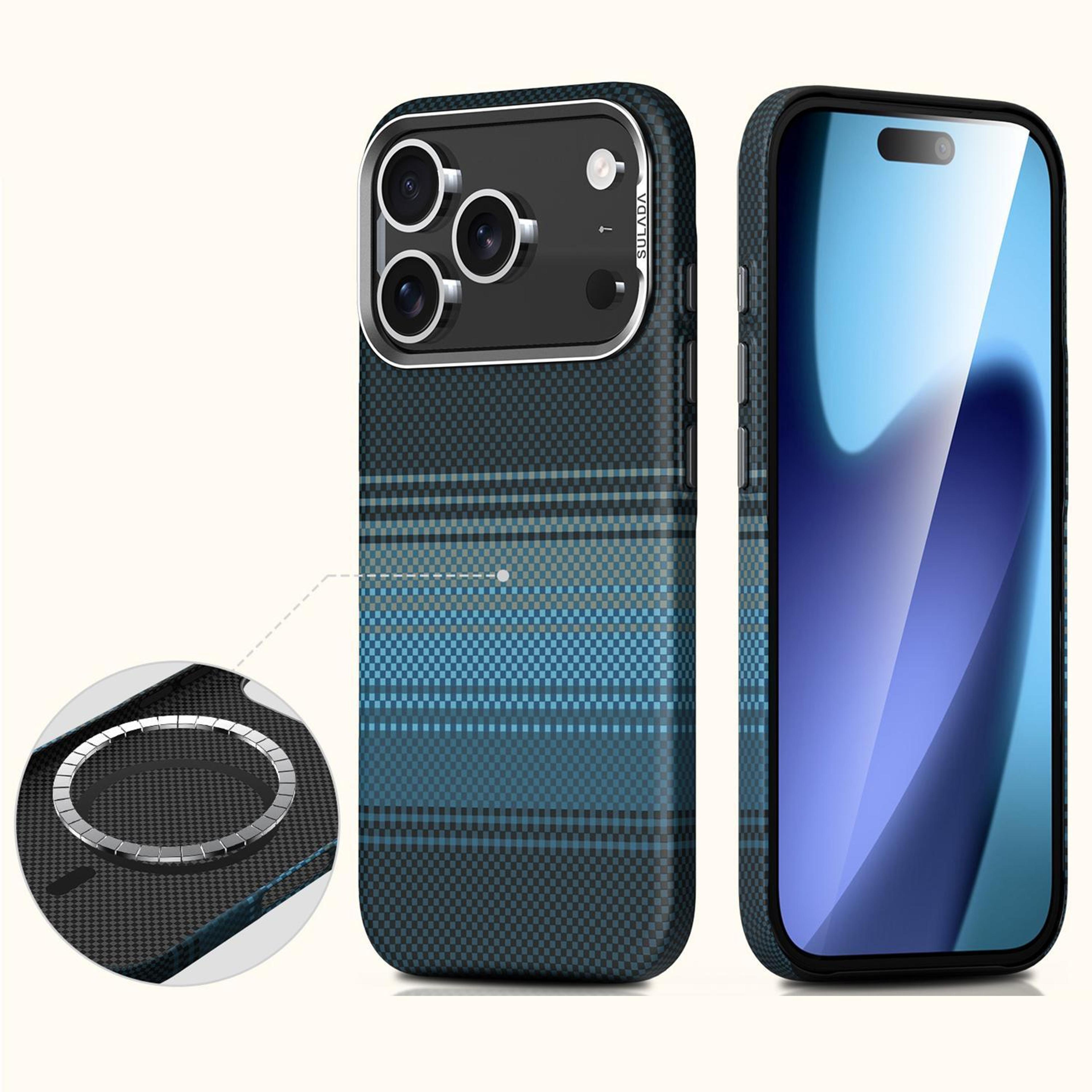 iphone 18 pro woven texture magnetic leather phone case