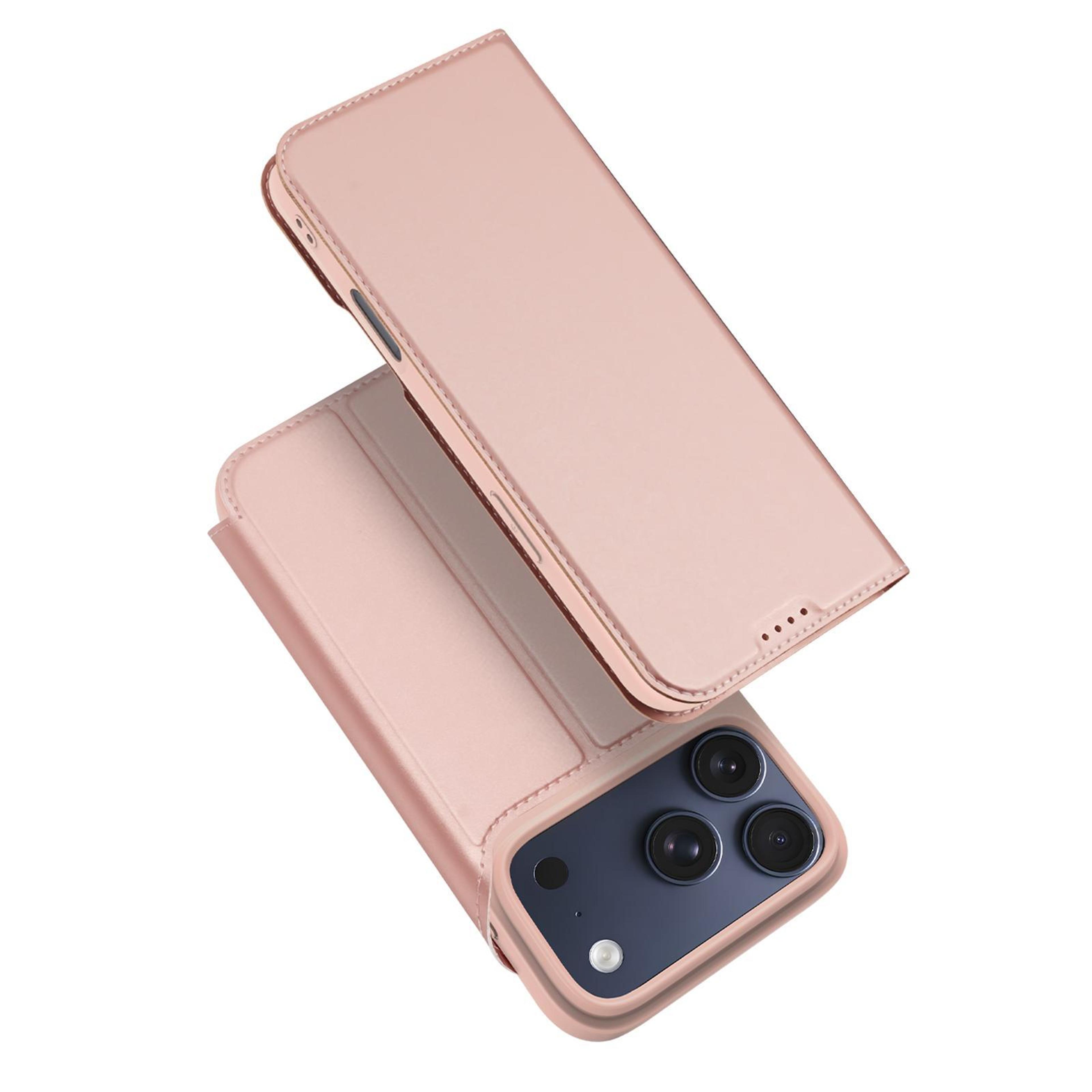 iphone 18 pro flip pu leather phone case with card slot and stand