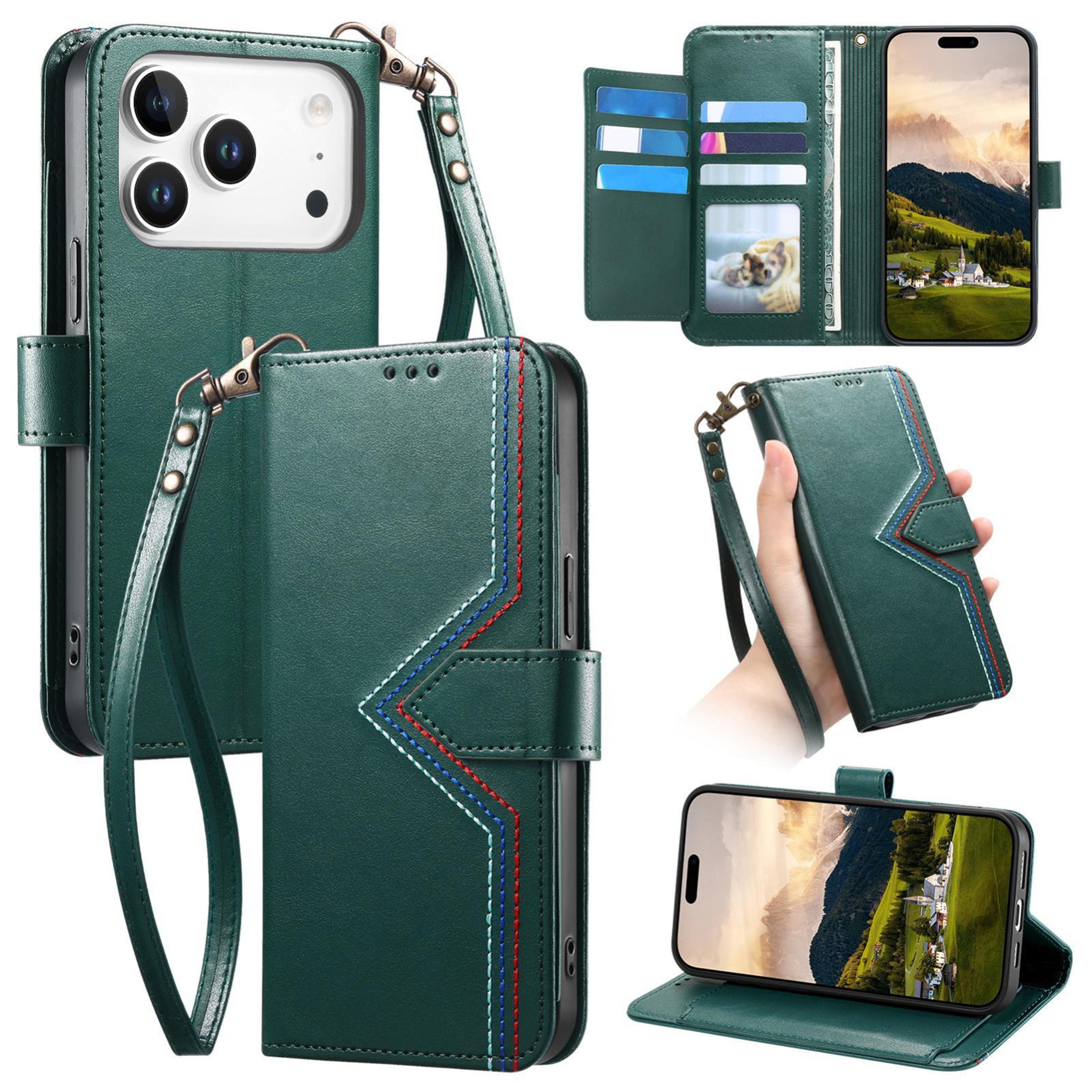 18 pro max pu tpu wallet phone case with 9 card slots and stand