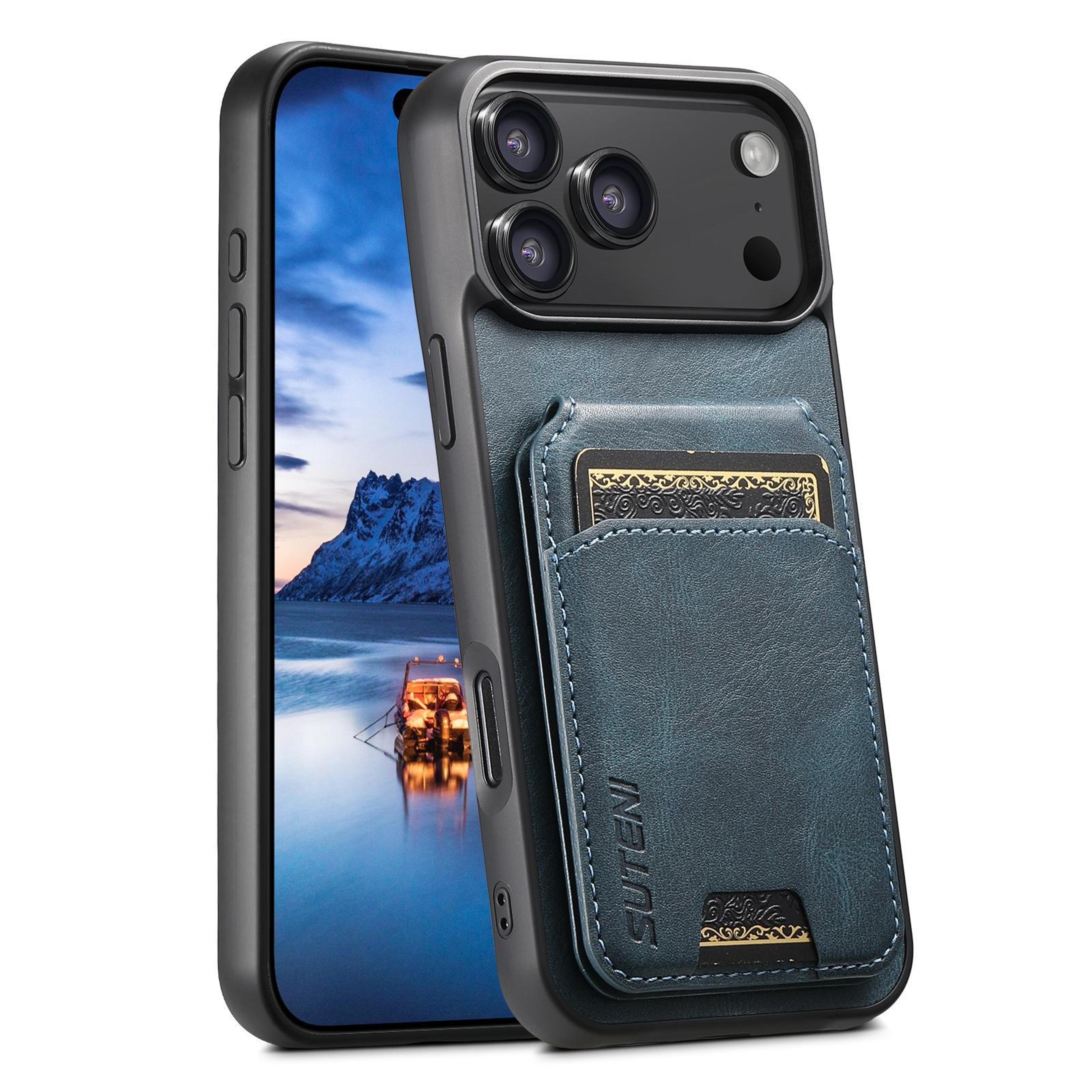 iphone 18 pro pu leather wallet case with card slot and stand