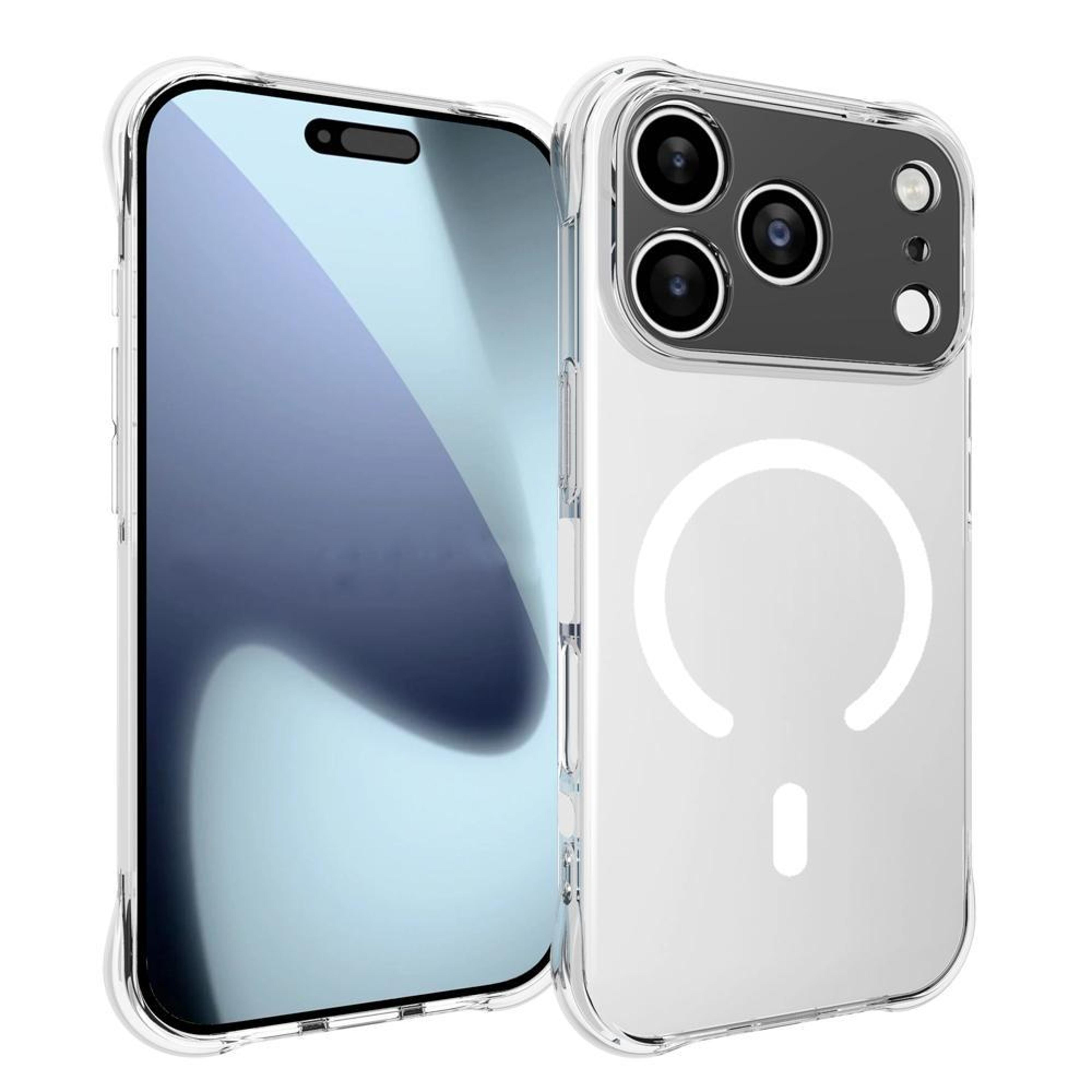 iphone 18 pro magnetic transparent tpu phone case