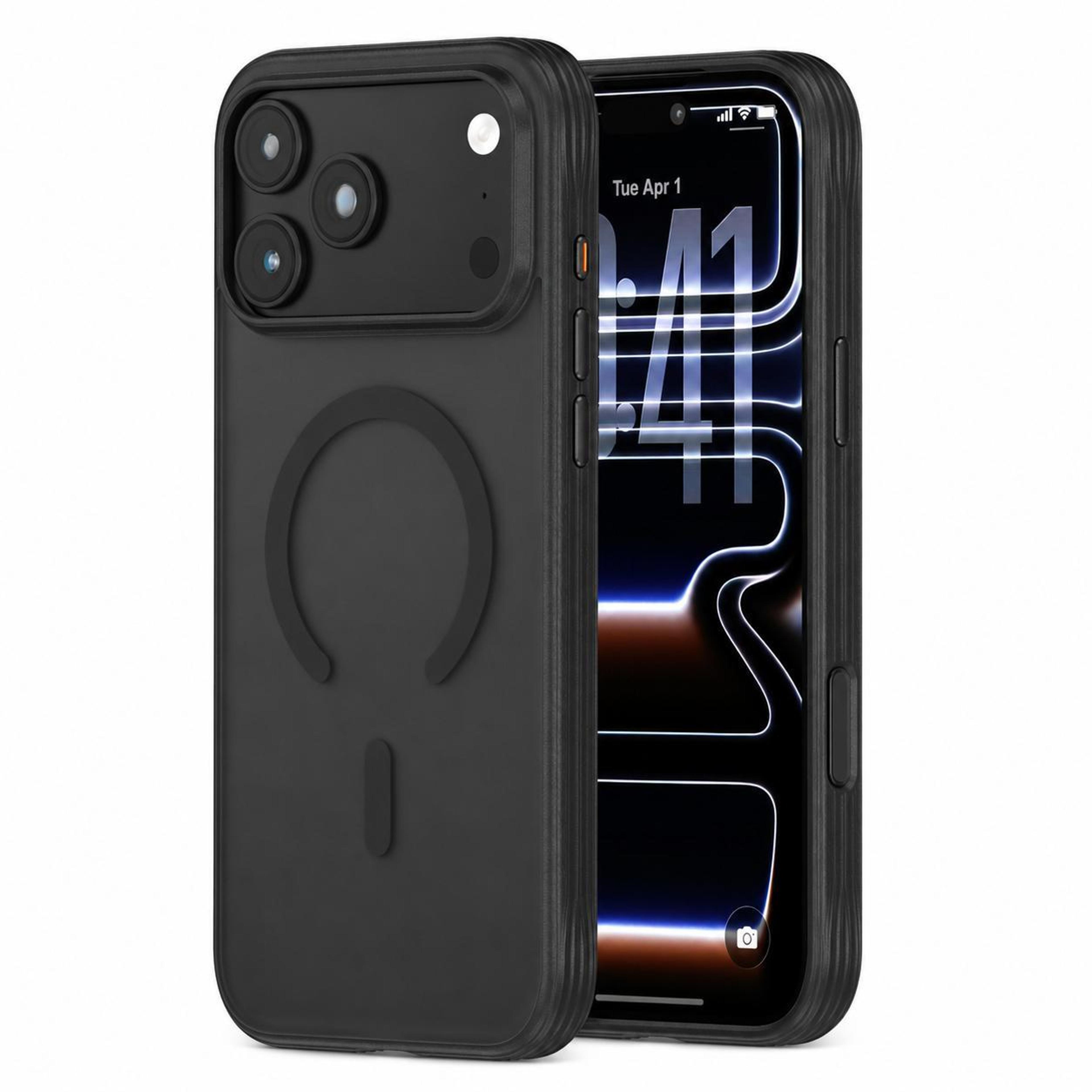 iphone 18 pro max textured non-slip shockproof magnetic phone case