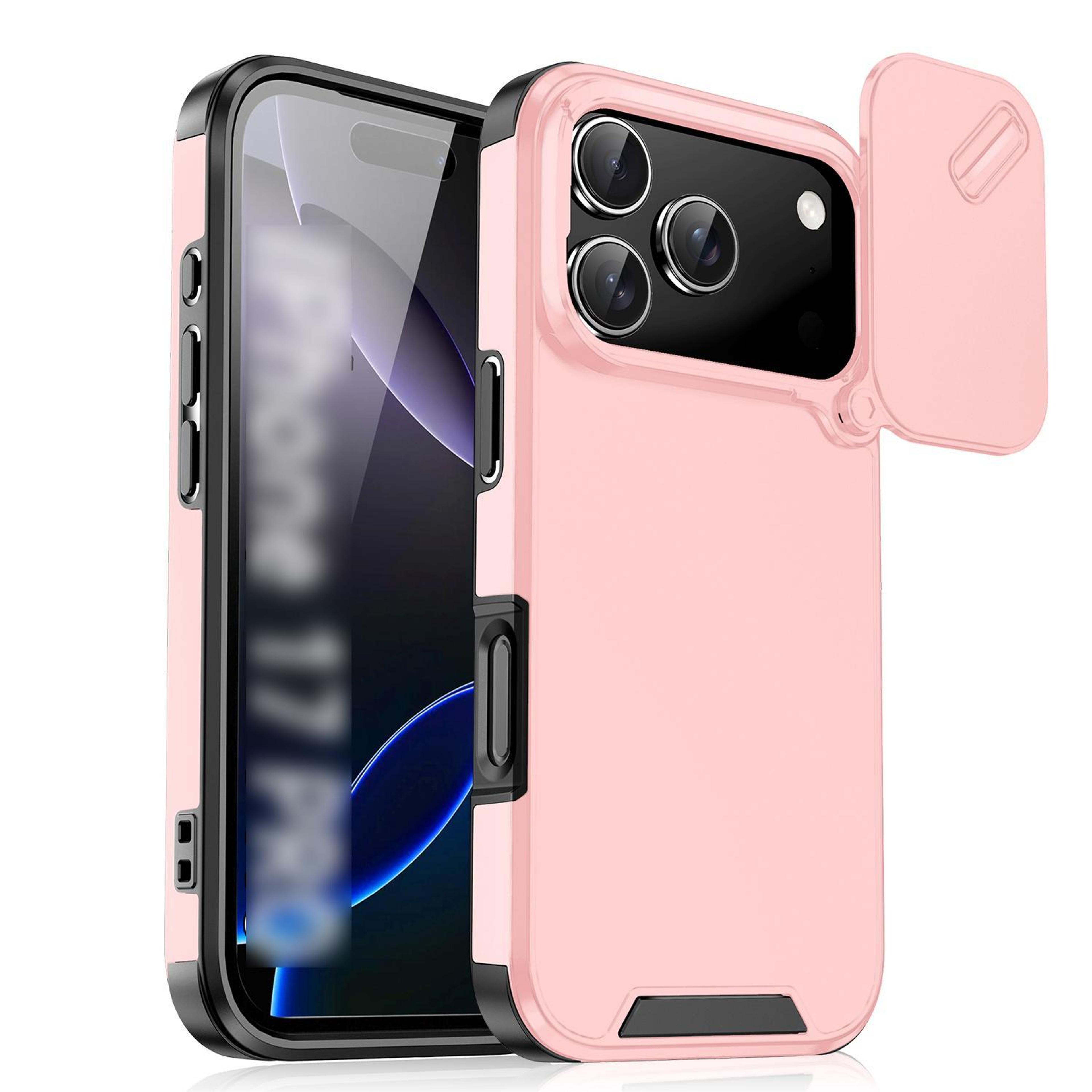 sliding camera cover tpu pc phone case for 18 pro