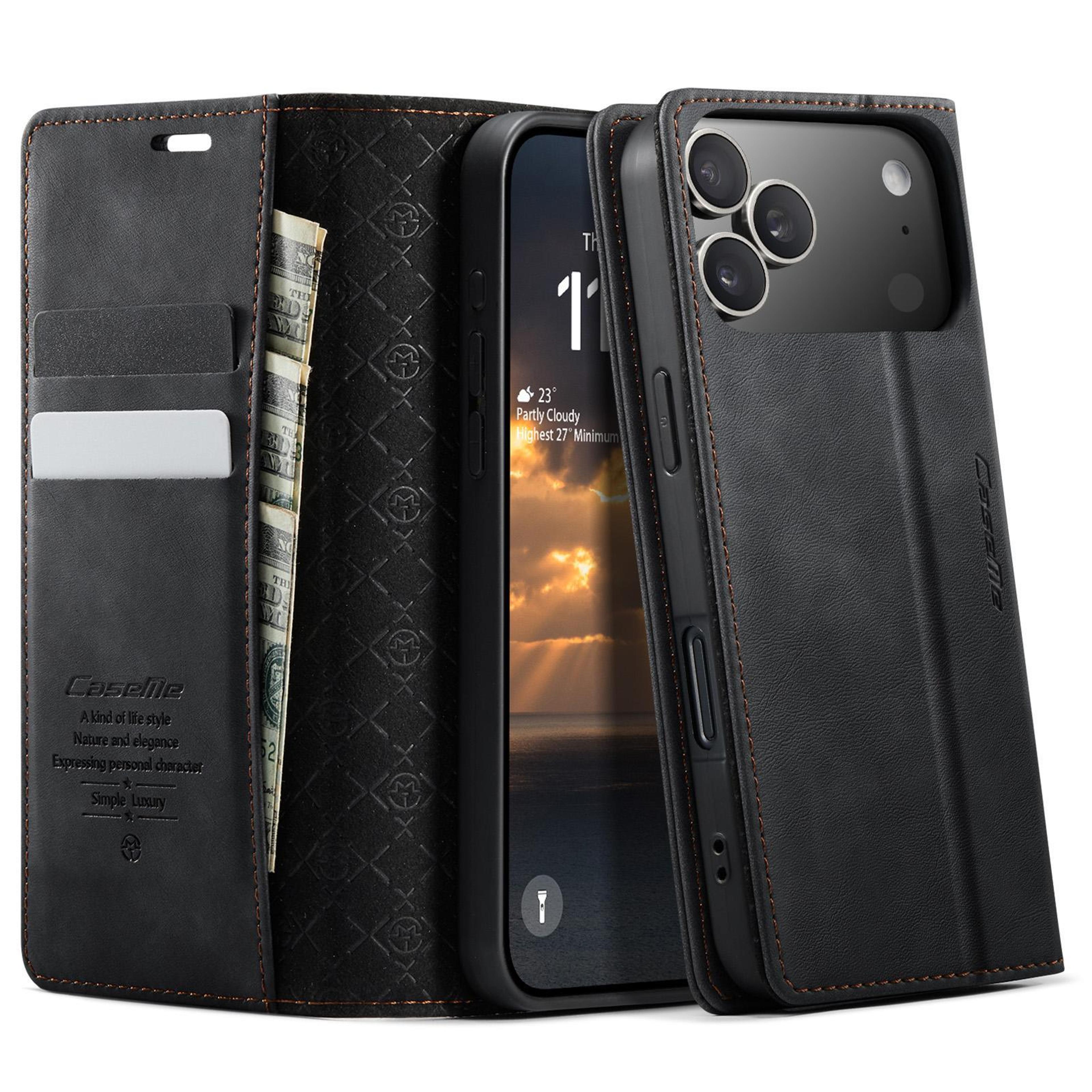 iphone 18 pro max wallet case with rfid blocking card slots and kickstand