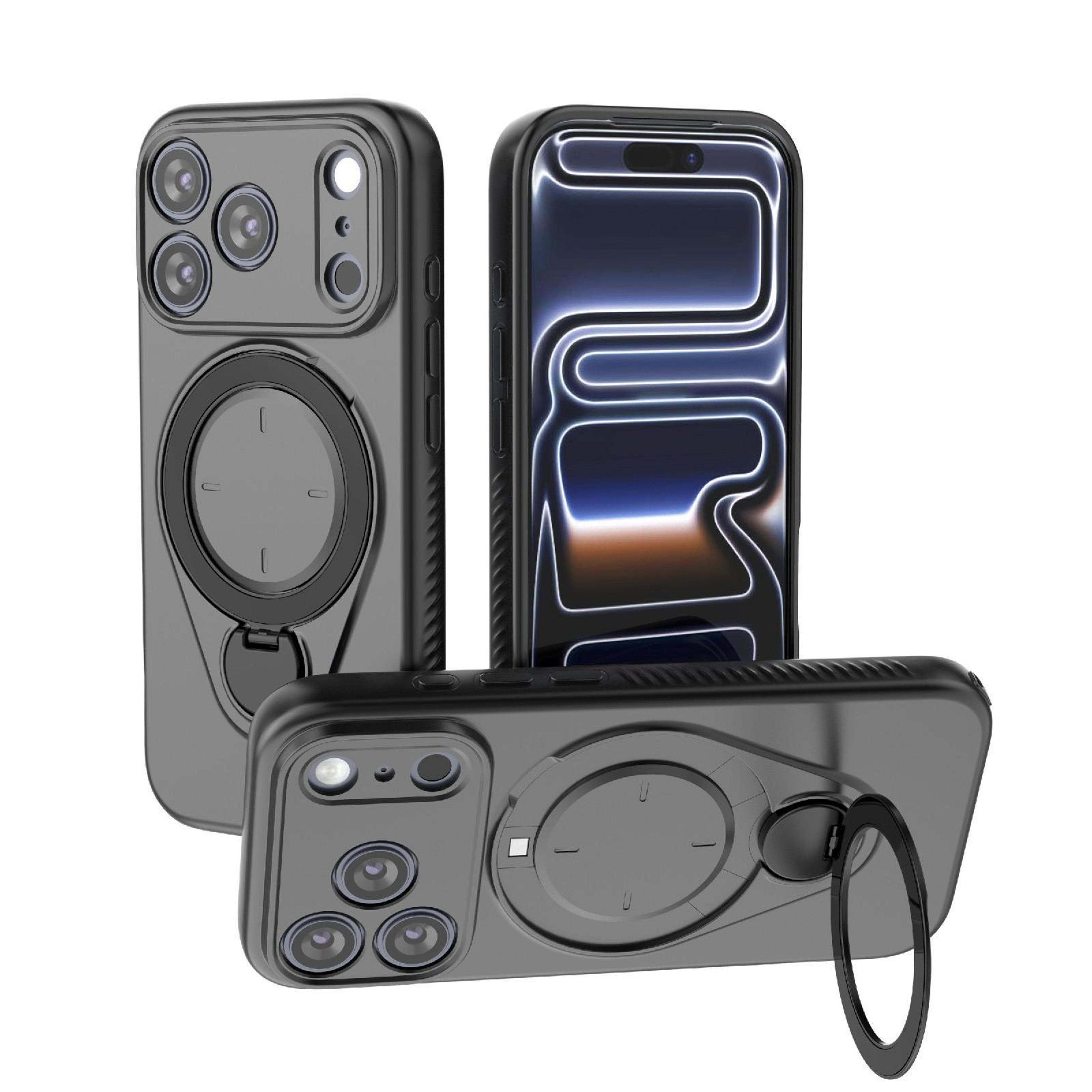 iphone 18 pro case with magsafe tpu protection and 360 degree rotating ring holder