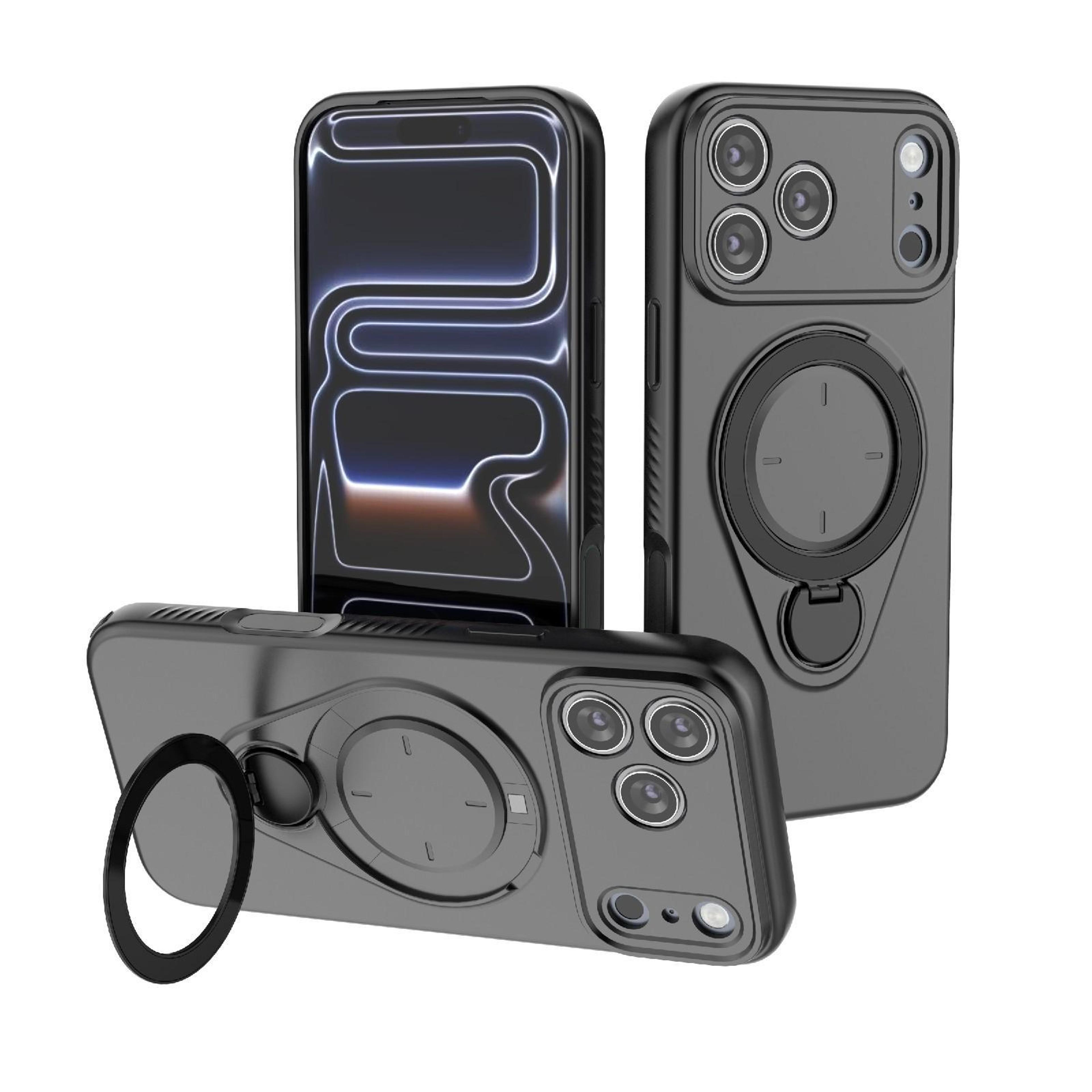 iphone 18 pro max magsafe phone case with 360 degree rotating ring holder