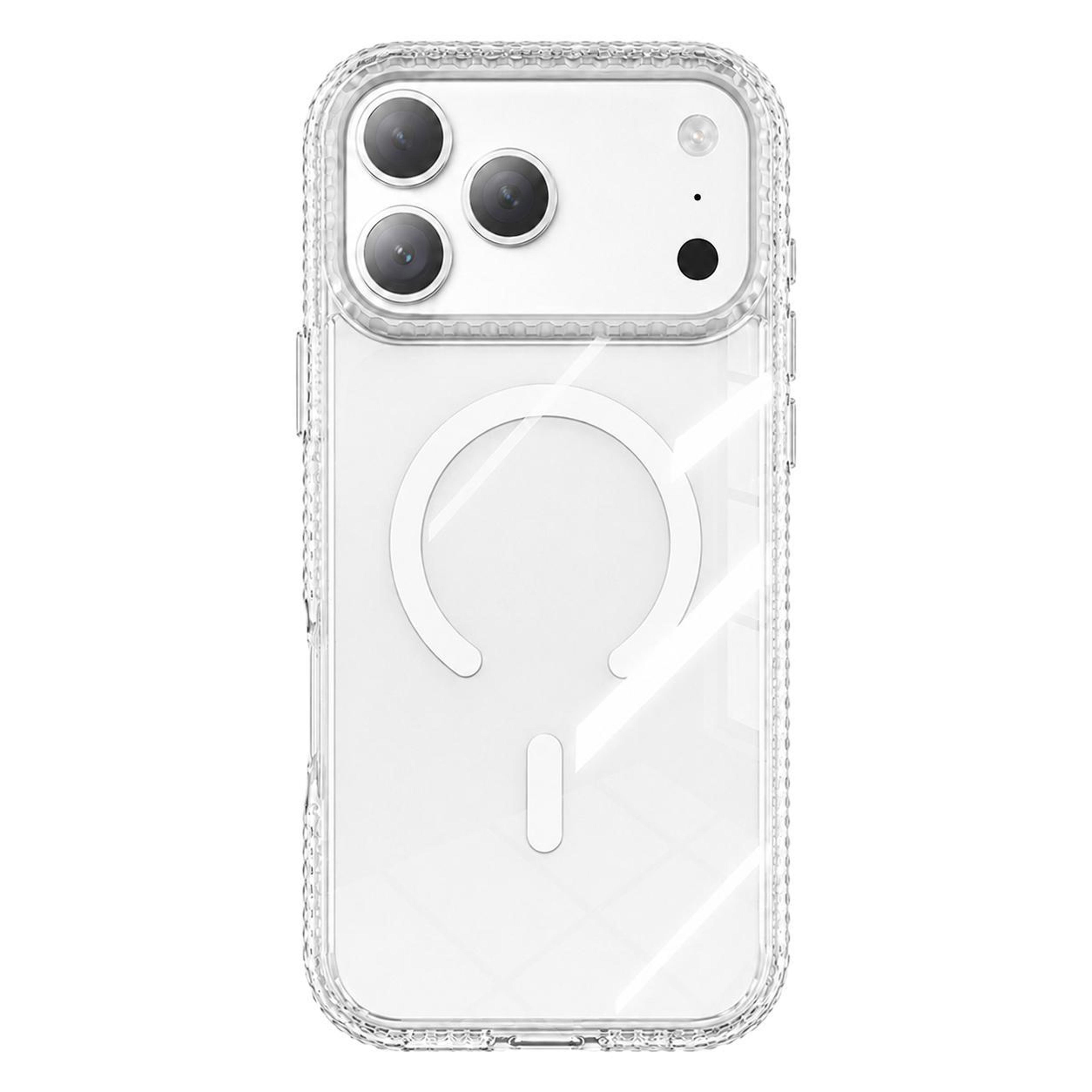 iphone 18 pro max transparent magnetic kylin pattern phone case