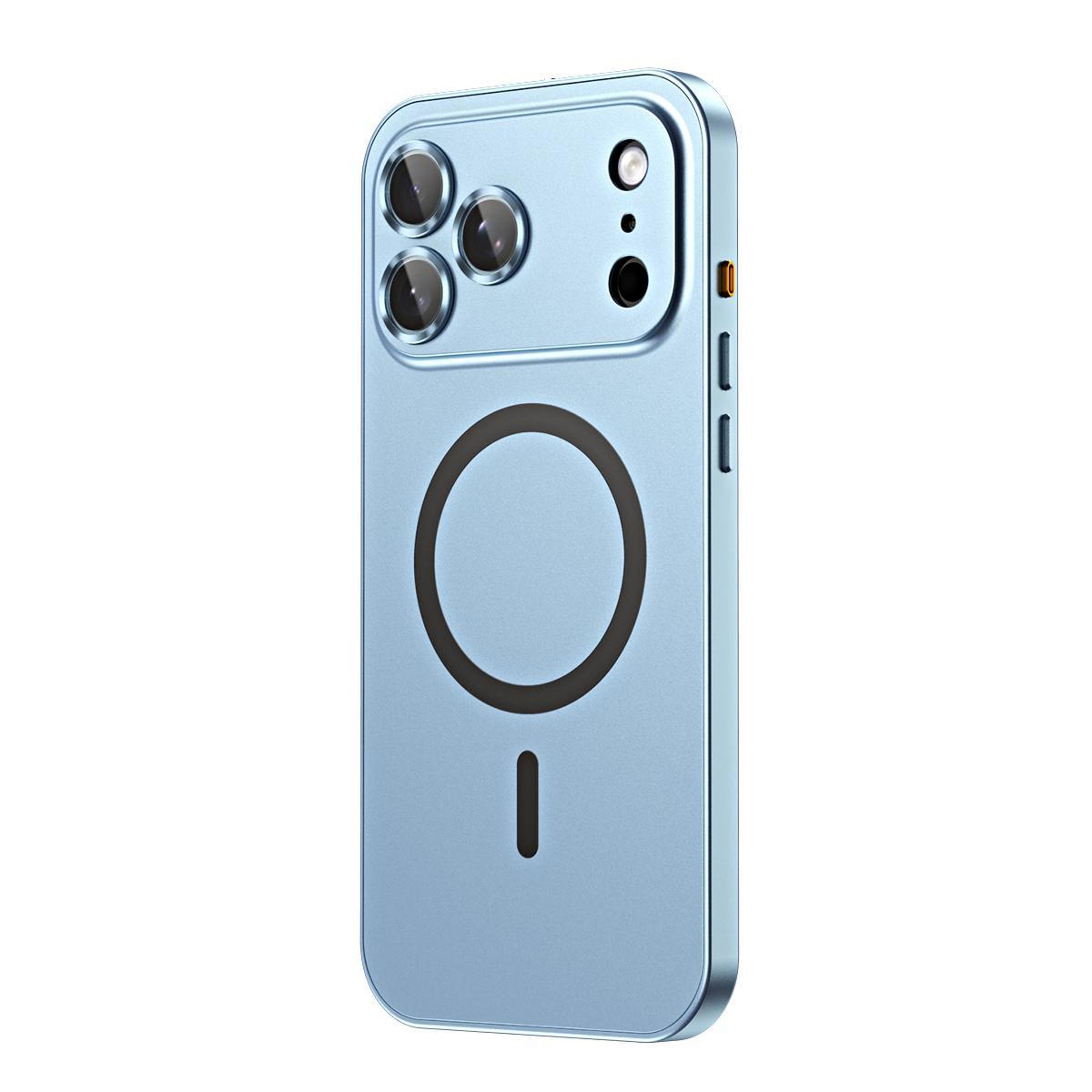 18 pro max magnetic metal phone case with aluminum alloy frame and removable back