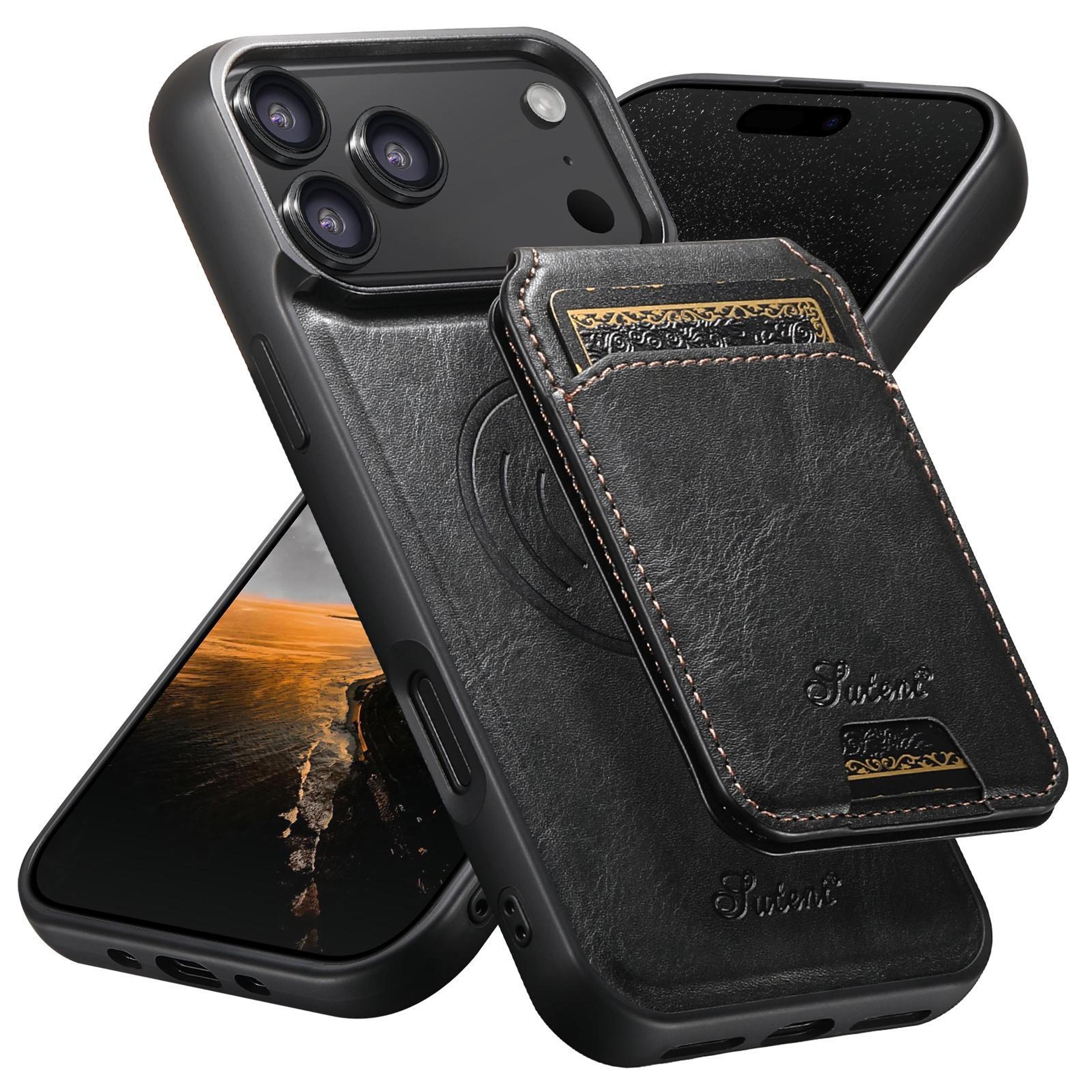 magnetic detachable wallet phone case for iphone 18 pro with card slots