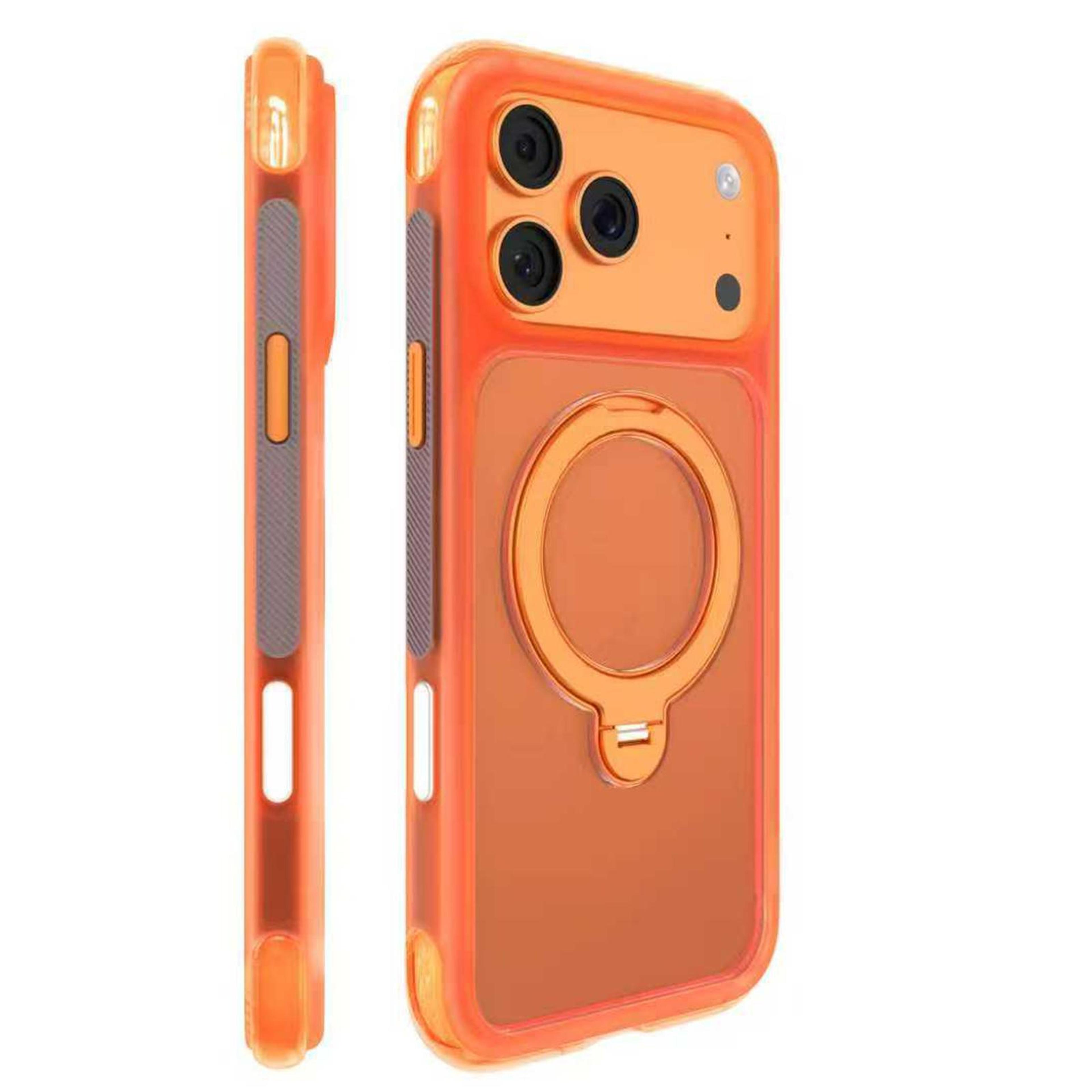 iphone 18 pro magnetic stand case with 360 degree rotating holder and corner protection