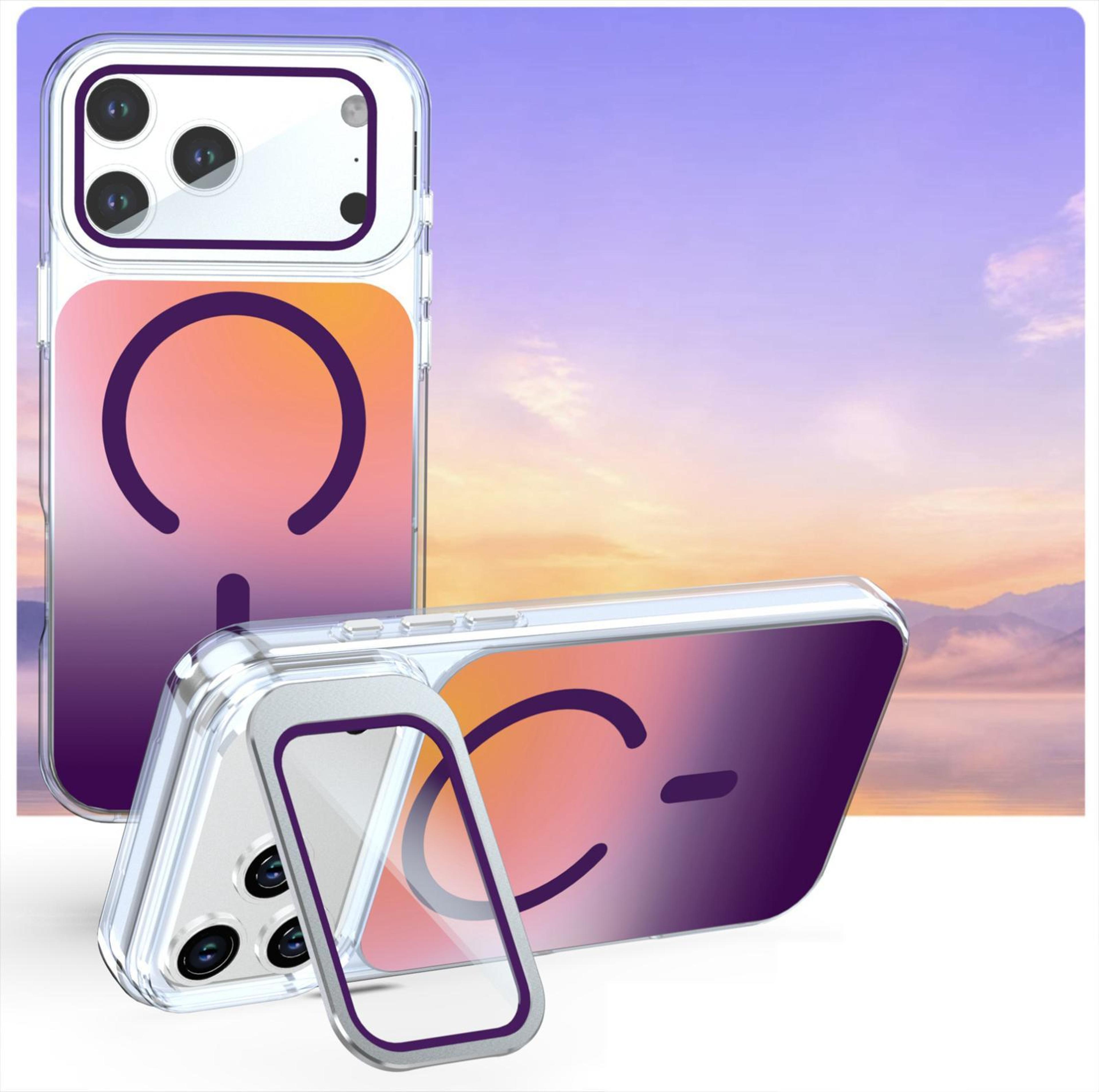 magnetic kickstand phone case for iphone 18 pro max with camera lens cover