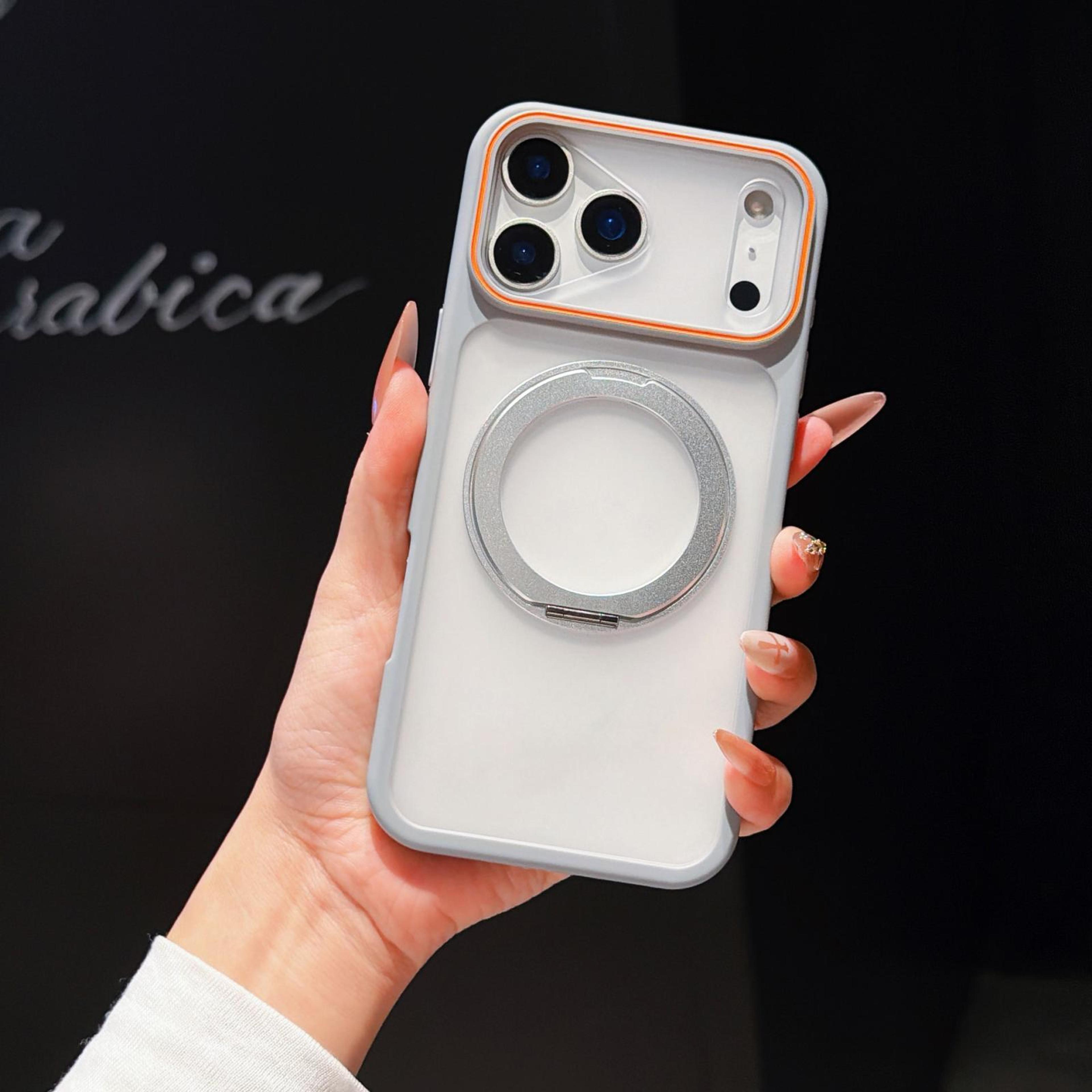 18 pro max magnetic phone case with 360 degree rotating ring holder