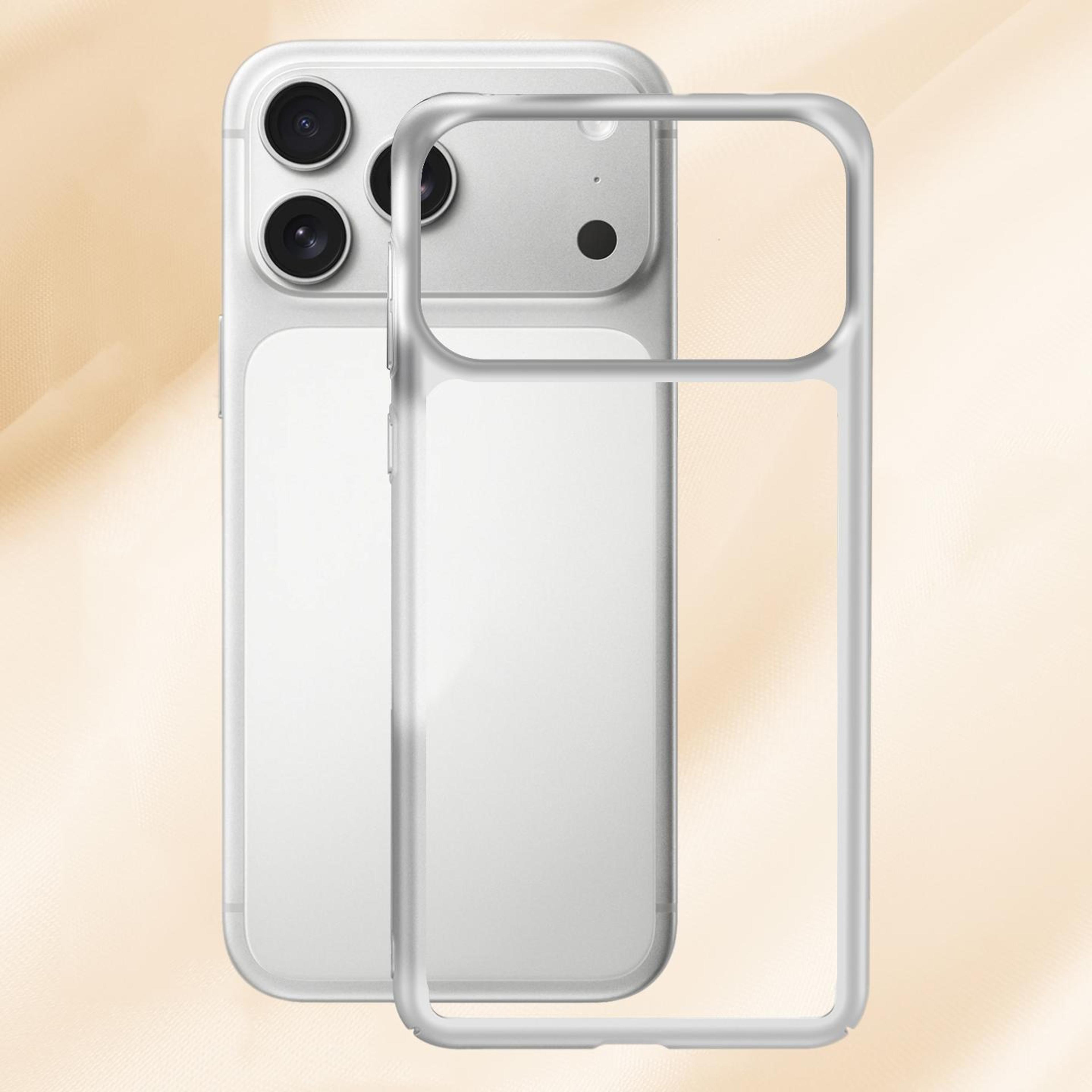 frosted slim pc phone case for iphone 18 pro with 0.8mm heat dissipation frame