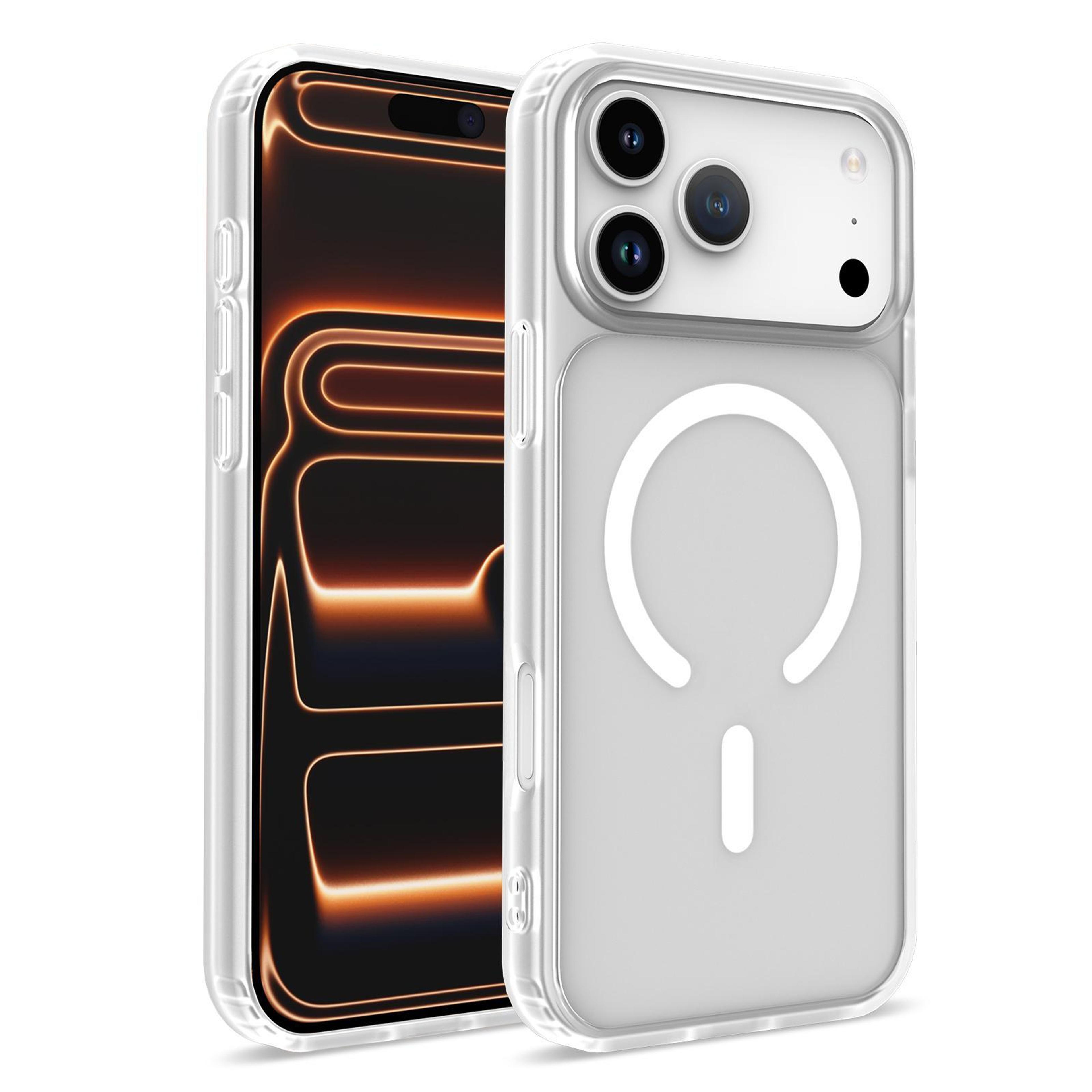 magnetic pc tpu phone case for iphone 18 pro max with raised screen and camera edges