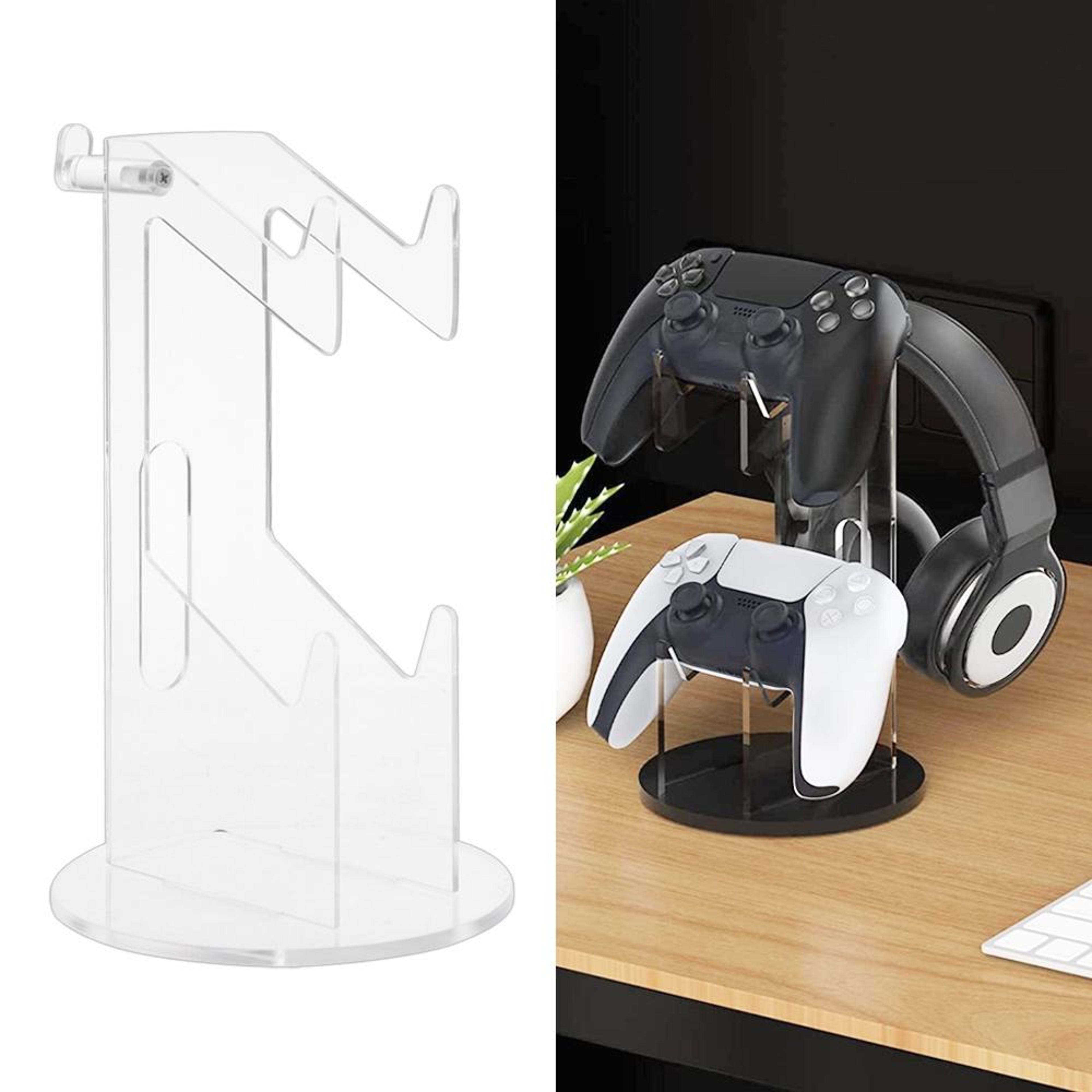 dual game controller stand acrylic desktop holder for ps5 ps4 ps3 and ps2
