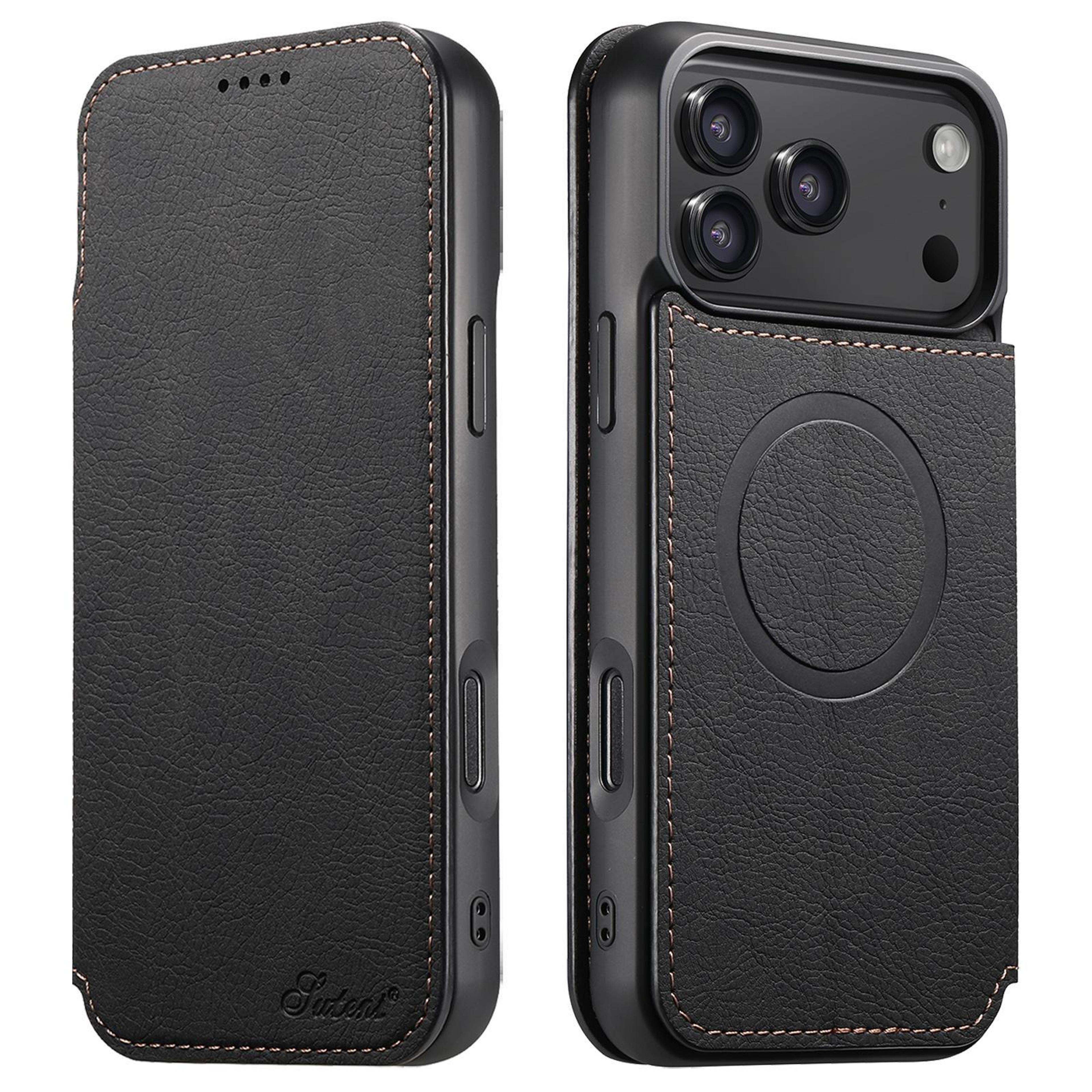 iphone 18 pro max pu leather wallet case with magsafe and stand