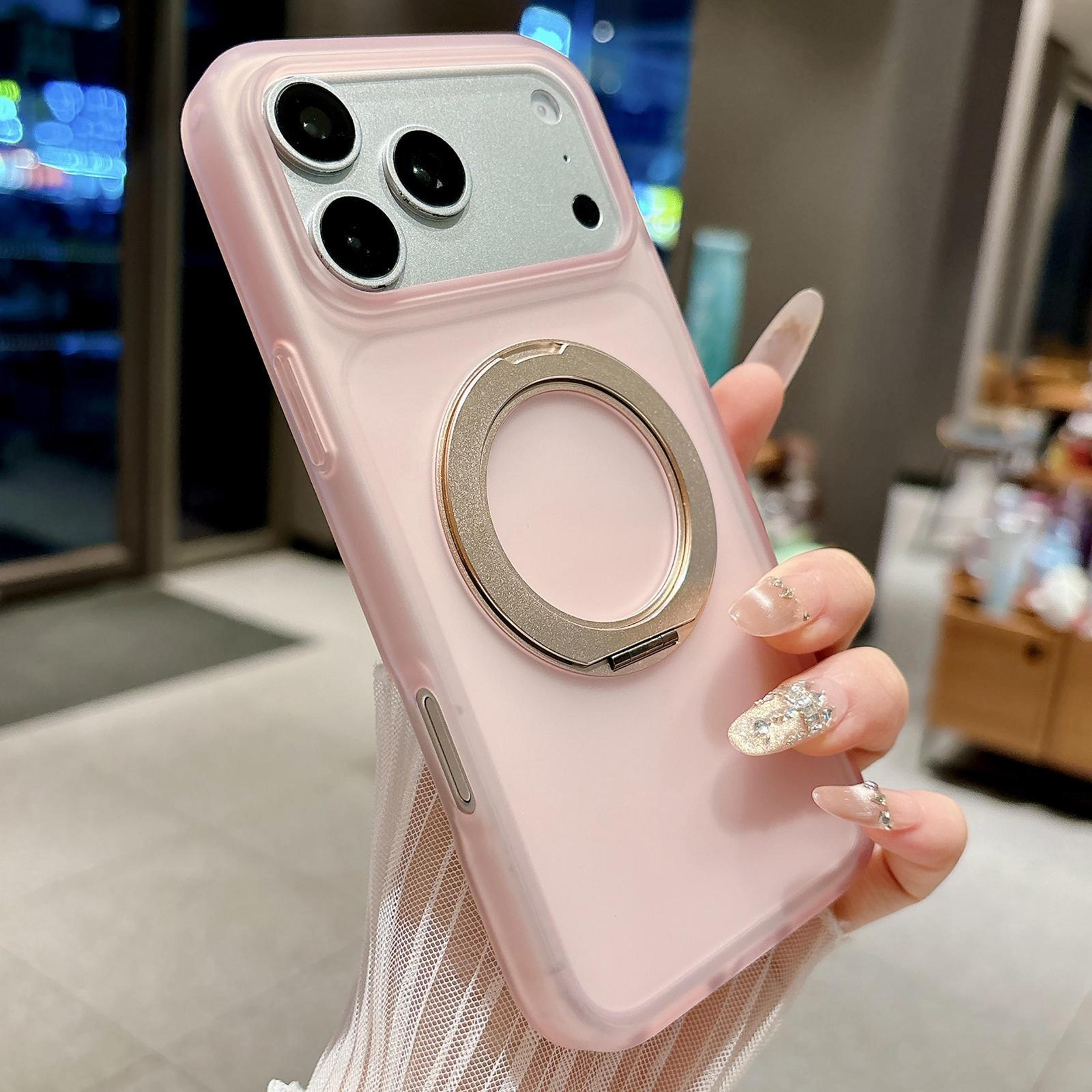 iphone 18 pro max magnetic phone case with 360 degree rotating ring holder