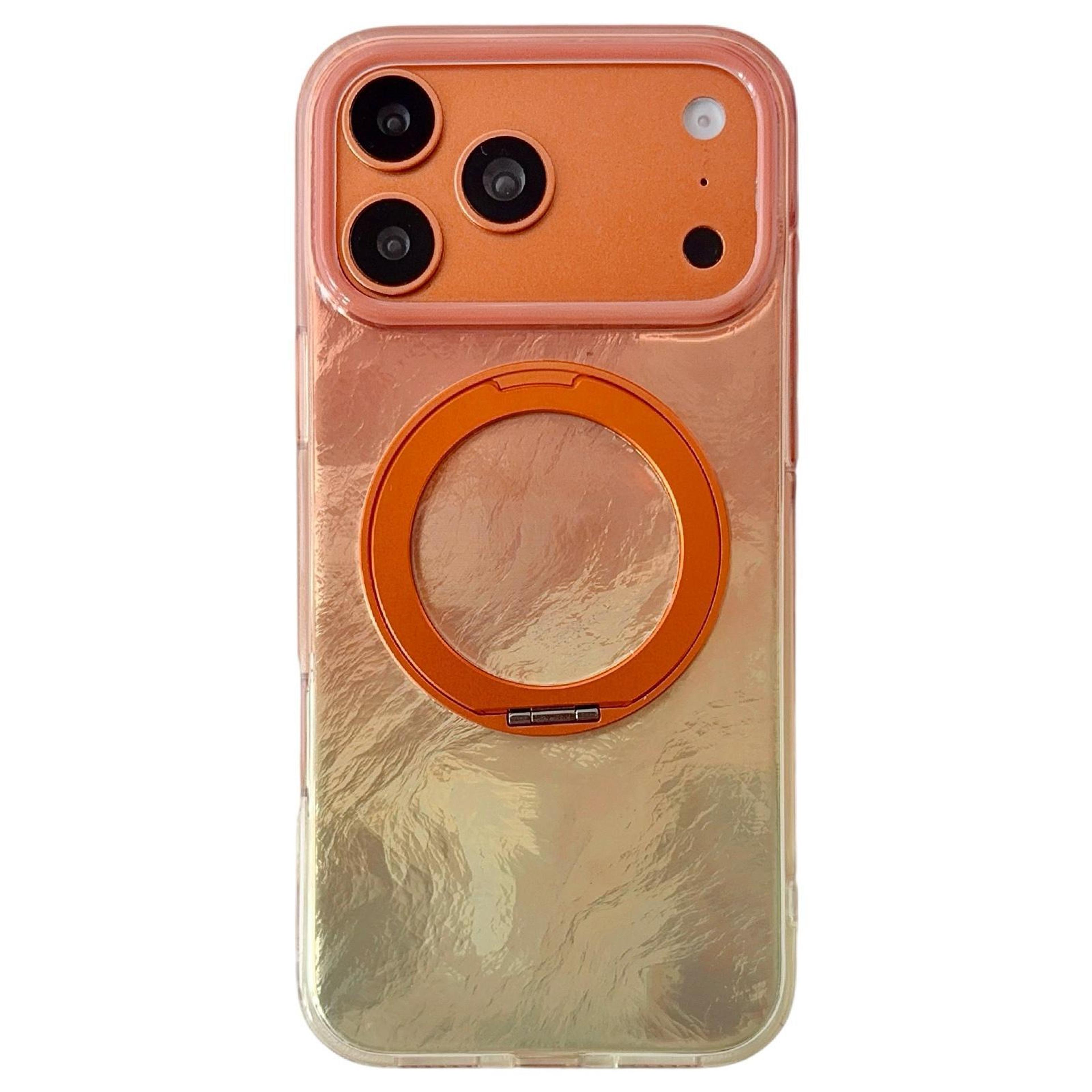 18 pro max magnetic kickstand phone case with 360 degree rotating ring
