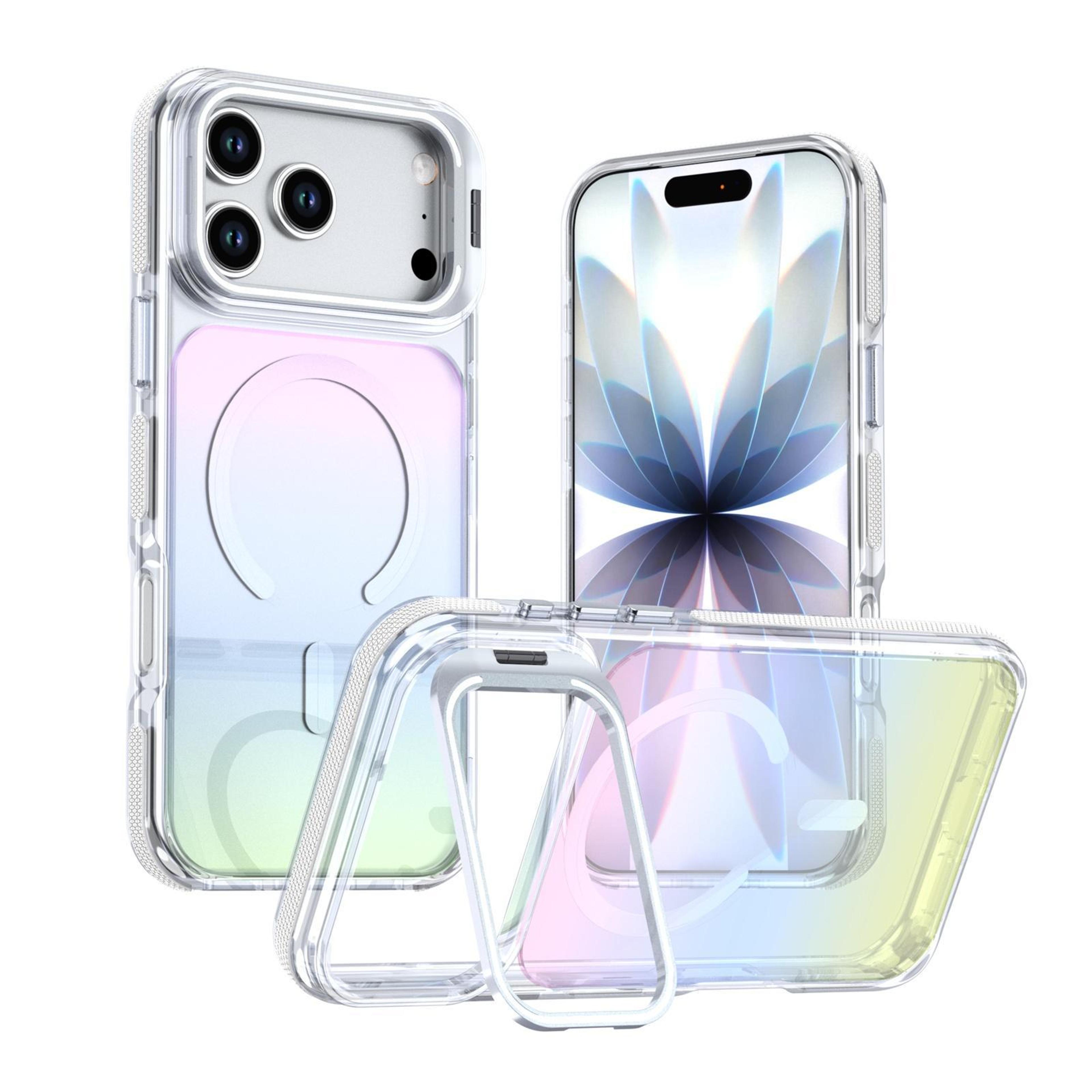 magnetic phone case for 18 pro with gradient lens kickstand