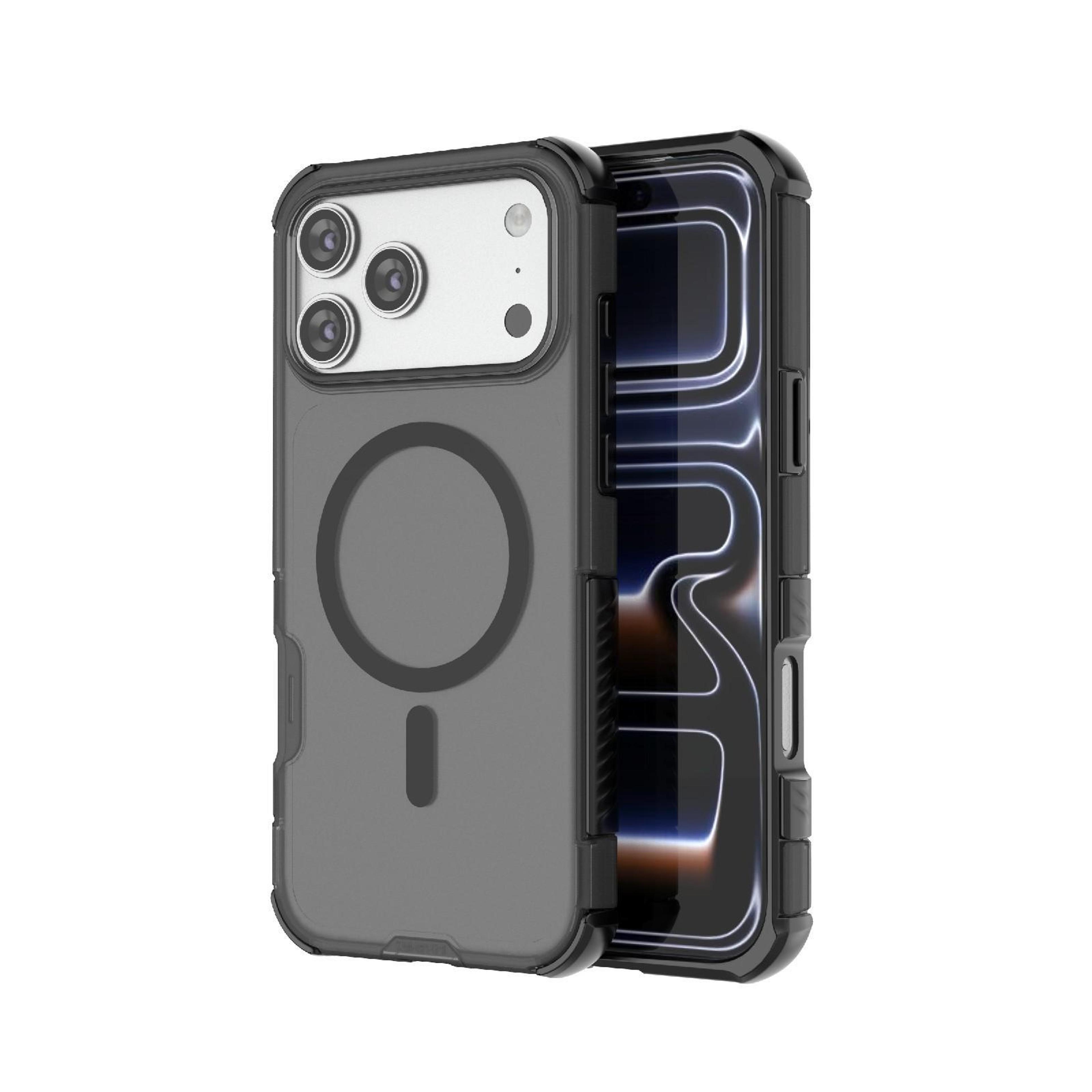 iphone 18 pro max magnetic shockproof pc tpu phone case