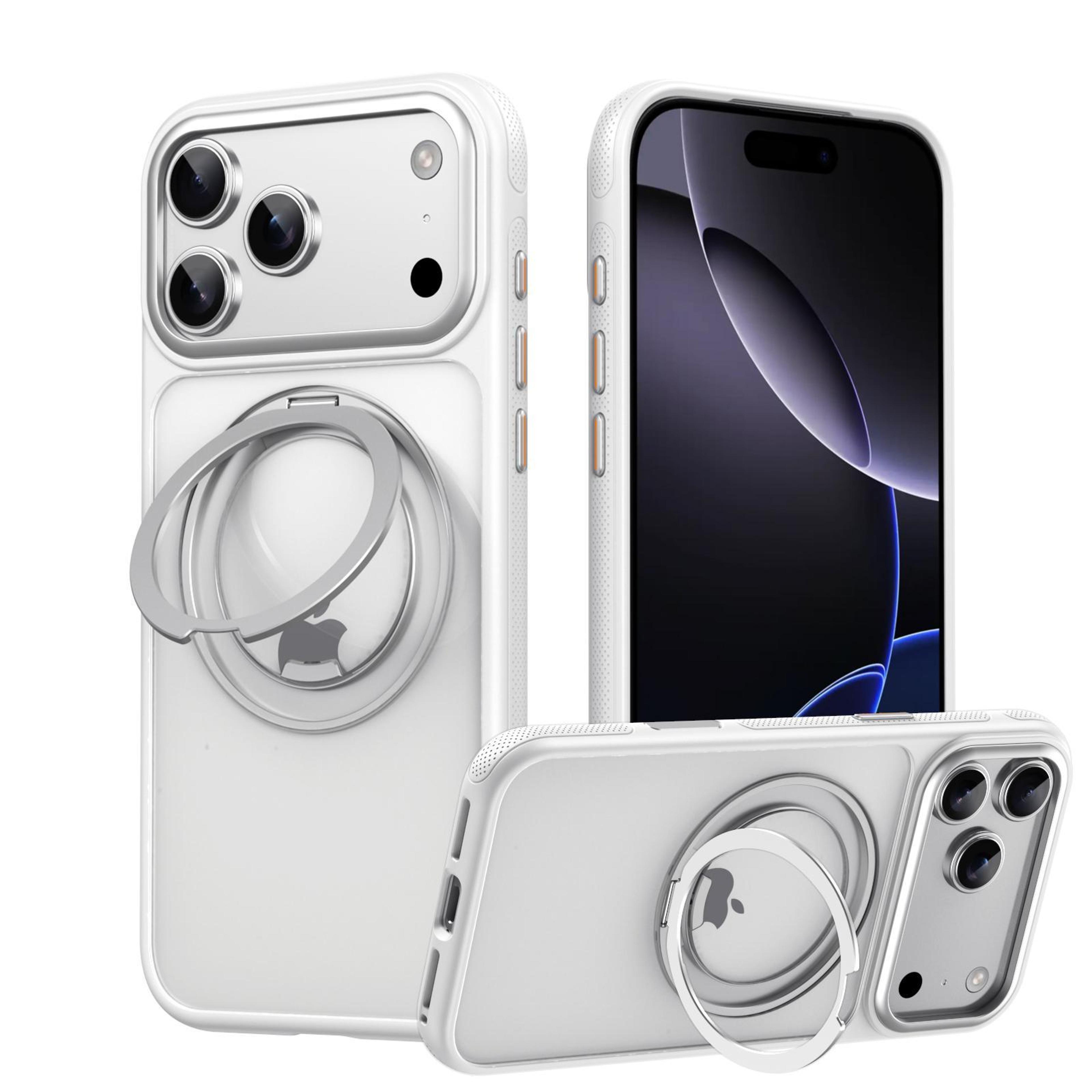 iphone 18 pro case with 360 rotation ring holder and magnetic wireless charging