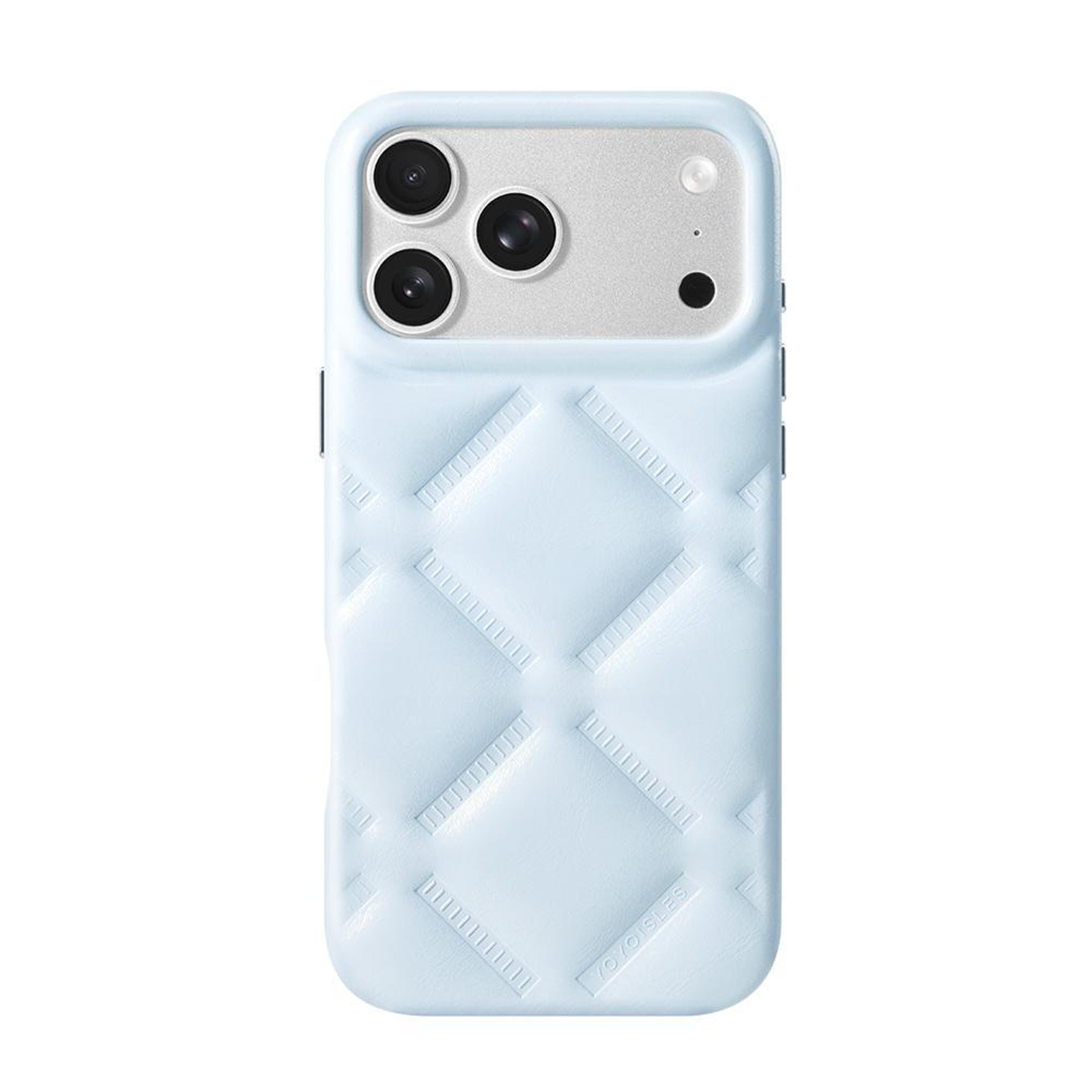 iphone 18 pro pu leather quilted cloud phone case
