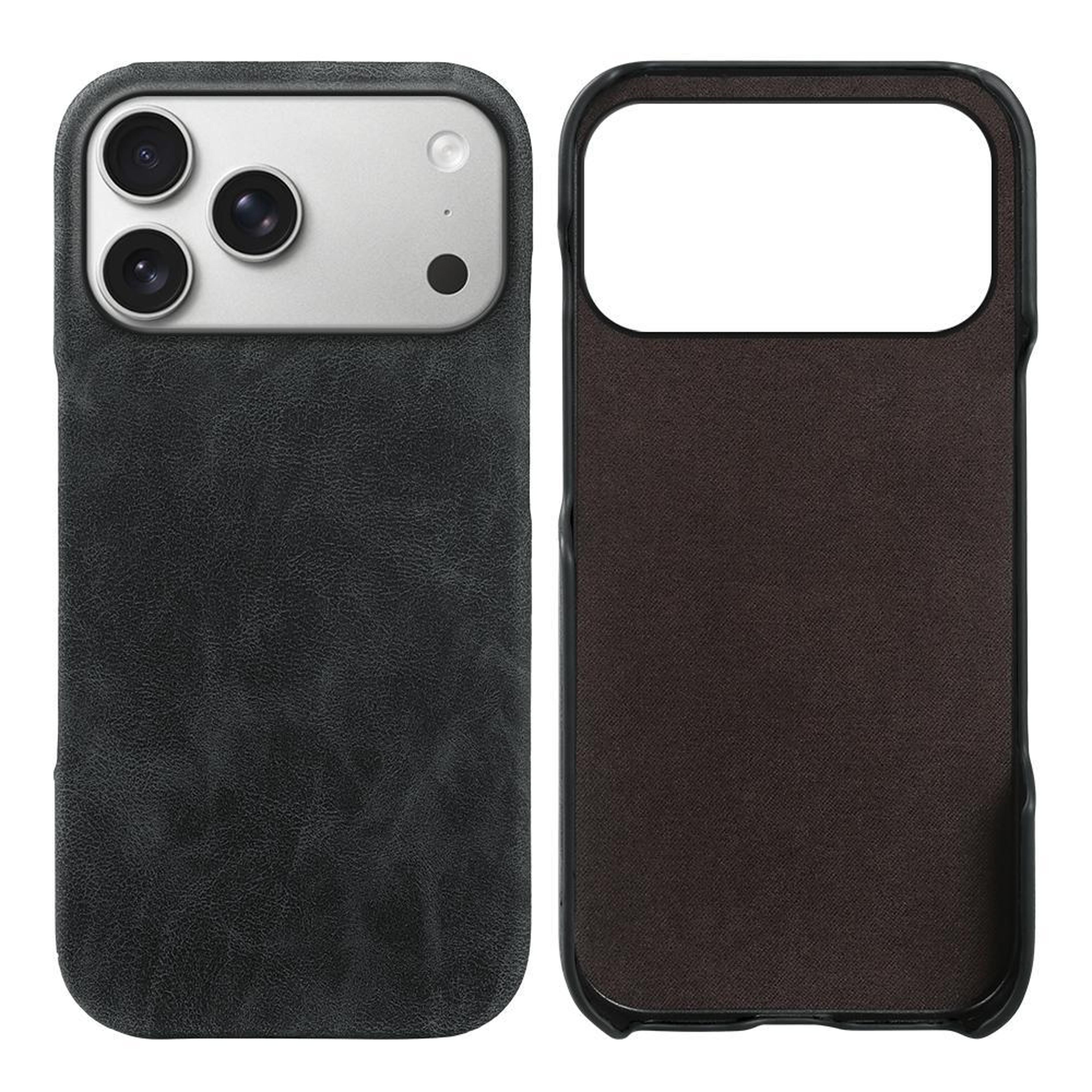 iphone 18 pro retro skin magnetic pu leather back phone case