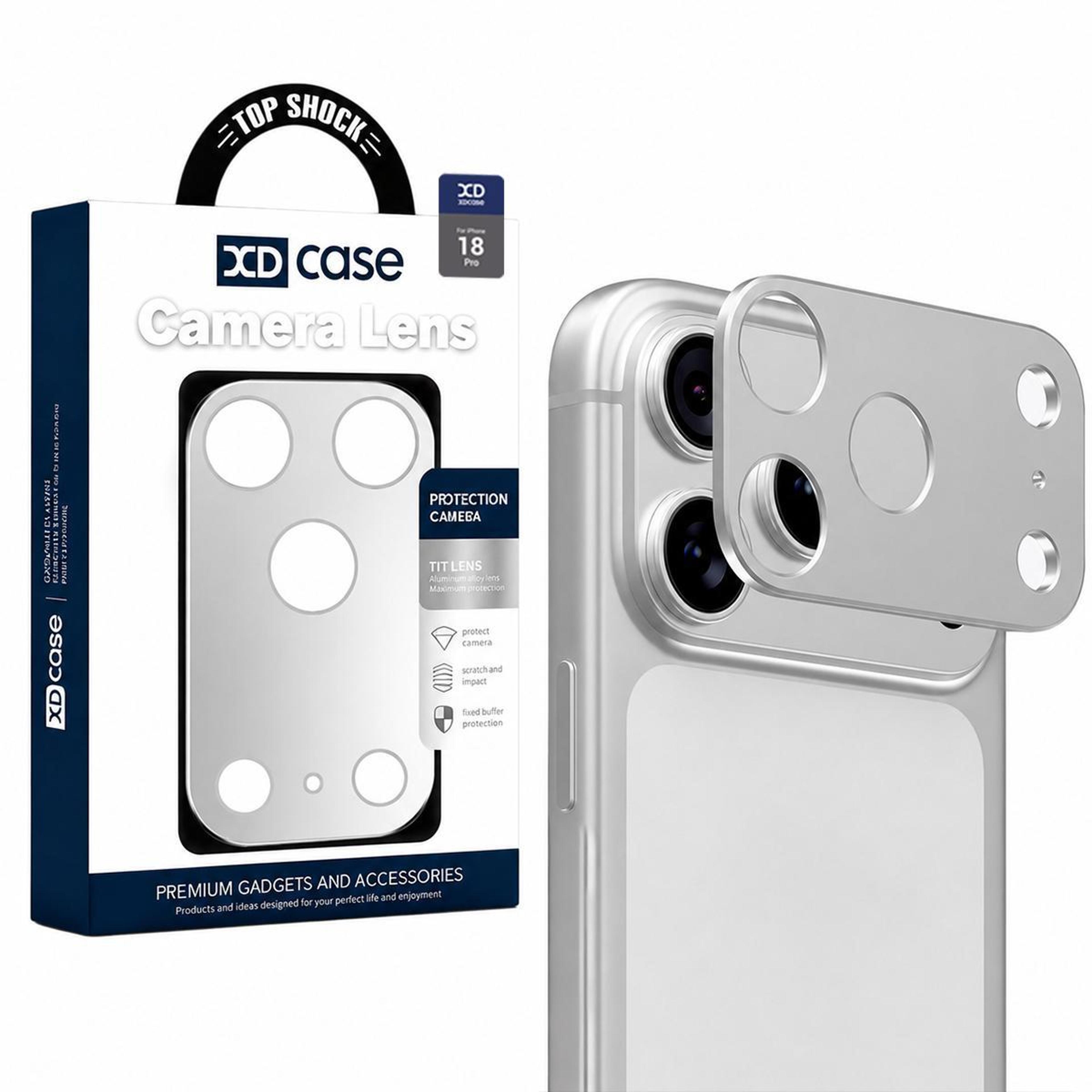 phone 18 pro aluminum alloy hollow camera lens protector