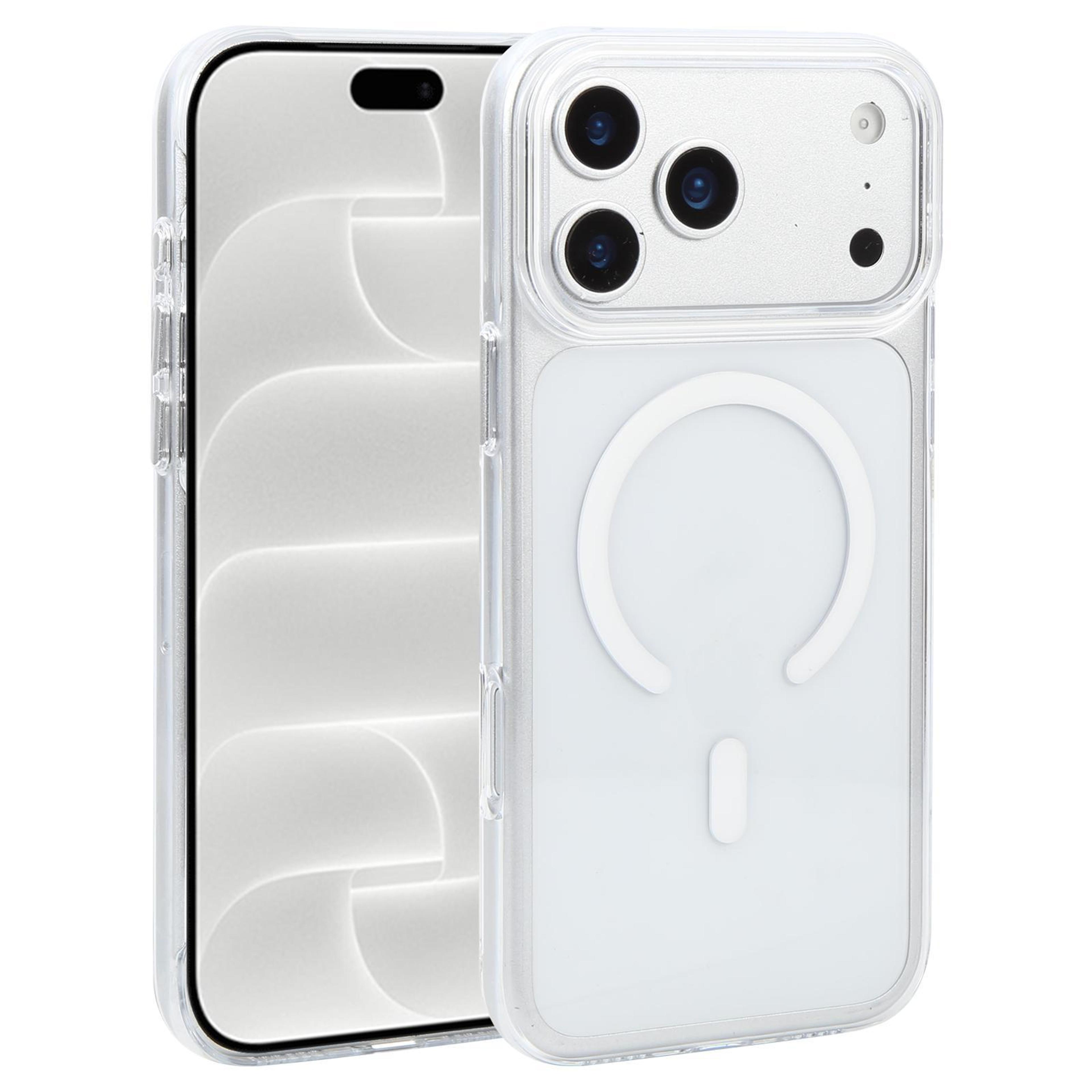 magnetic clear pc phone case for iphone 18 pro max