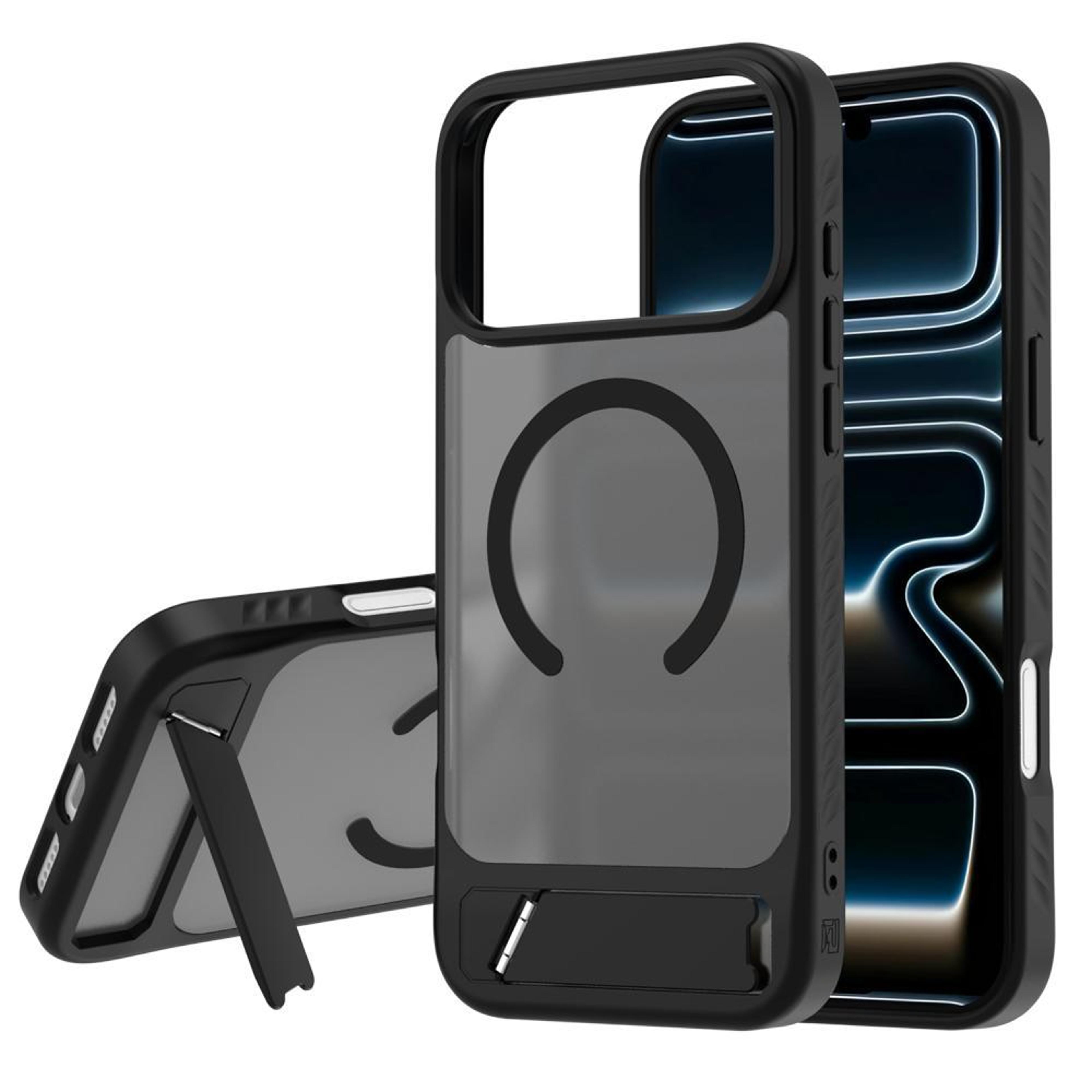 iphone 18 pro magnetic phone case with hidden adjustable kickstand and drop protection