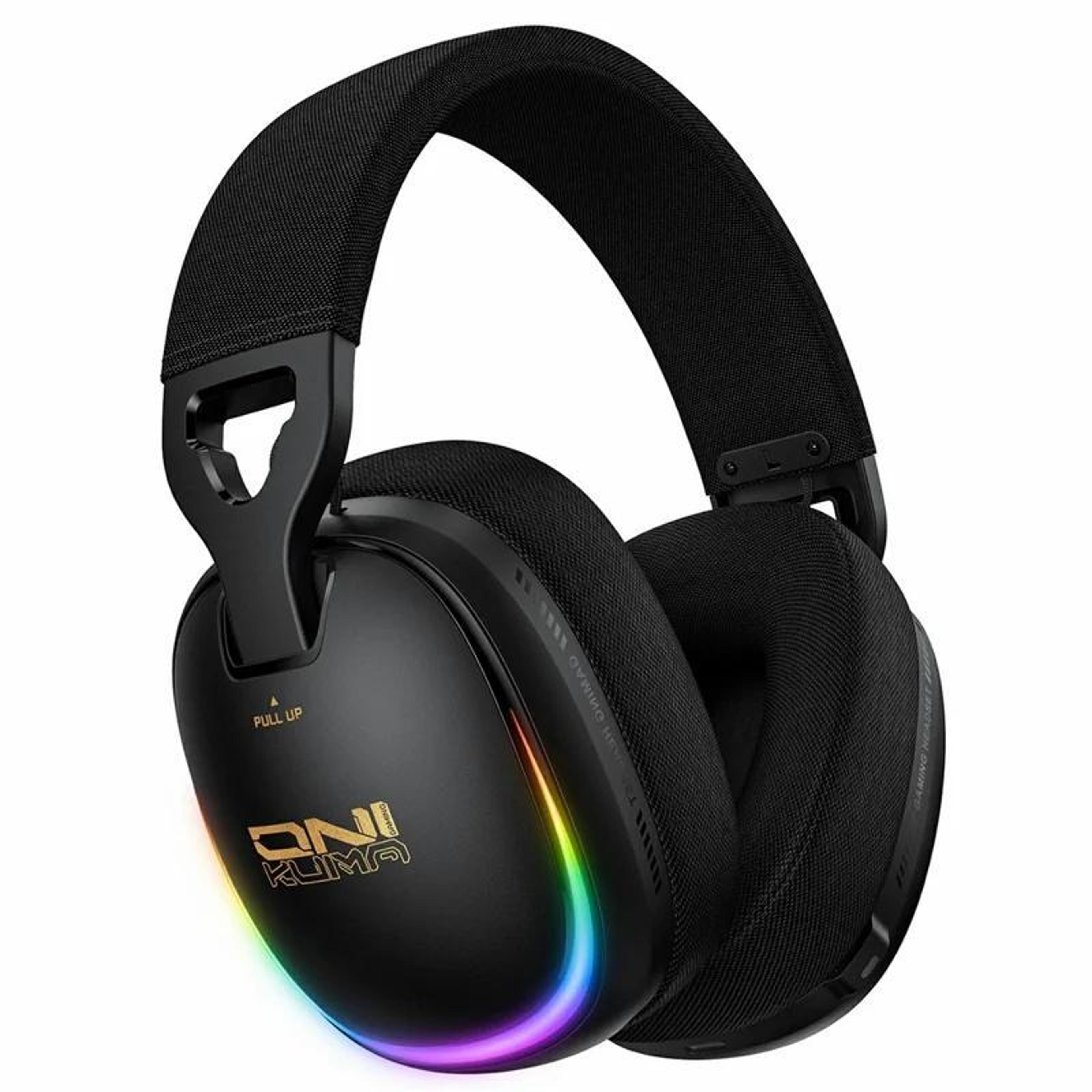 wireless gaming headset with bluetooth 5.4 rgb lighting and 4 connection modes