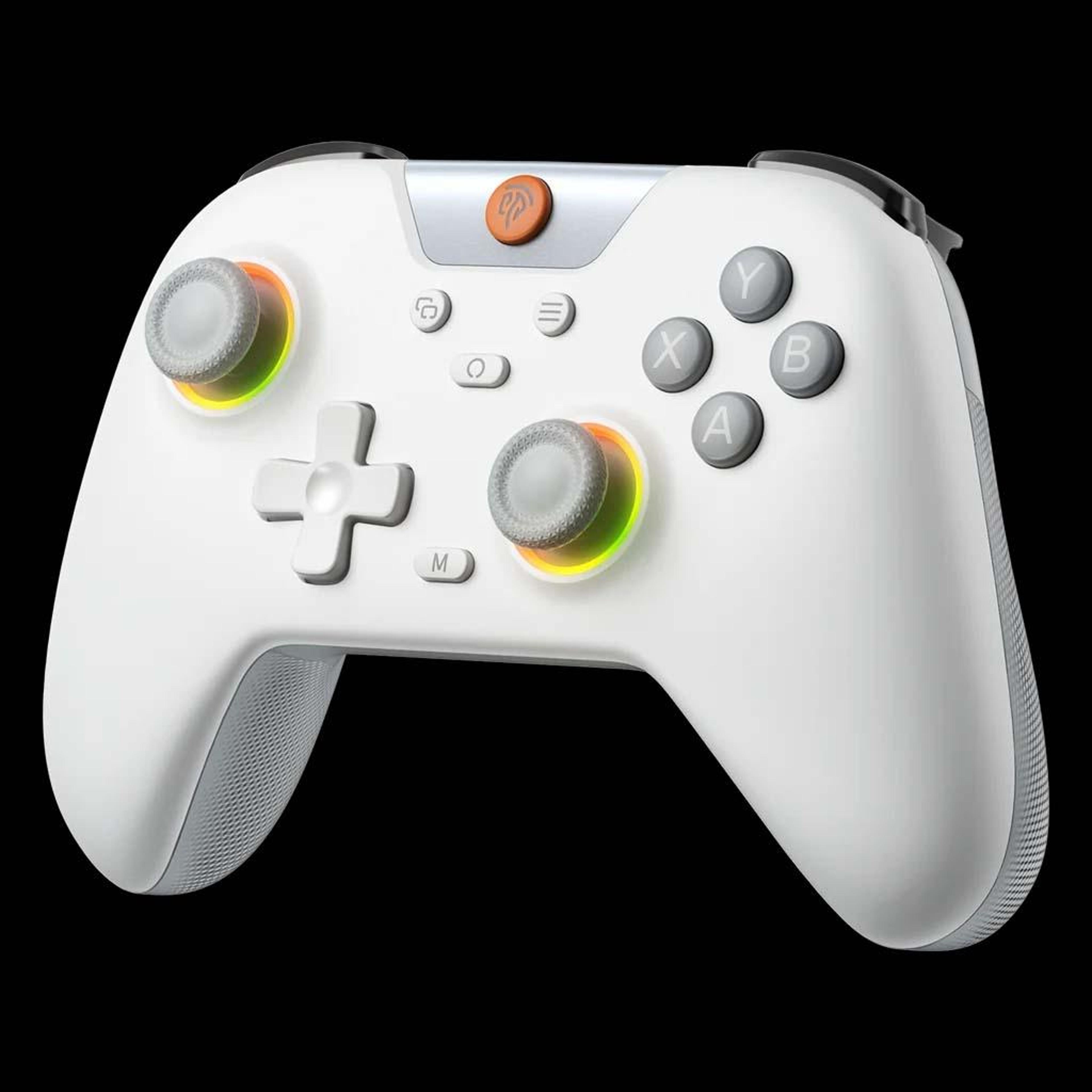wireless game controller with hall effect joysticks and rgb lighting