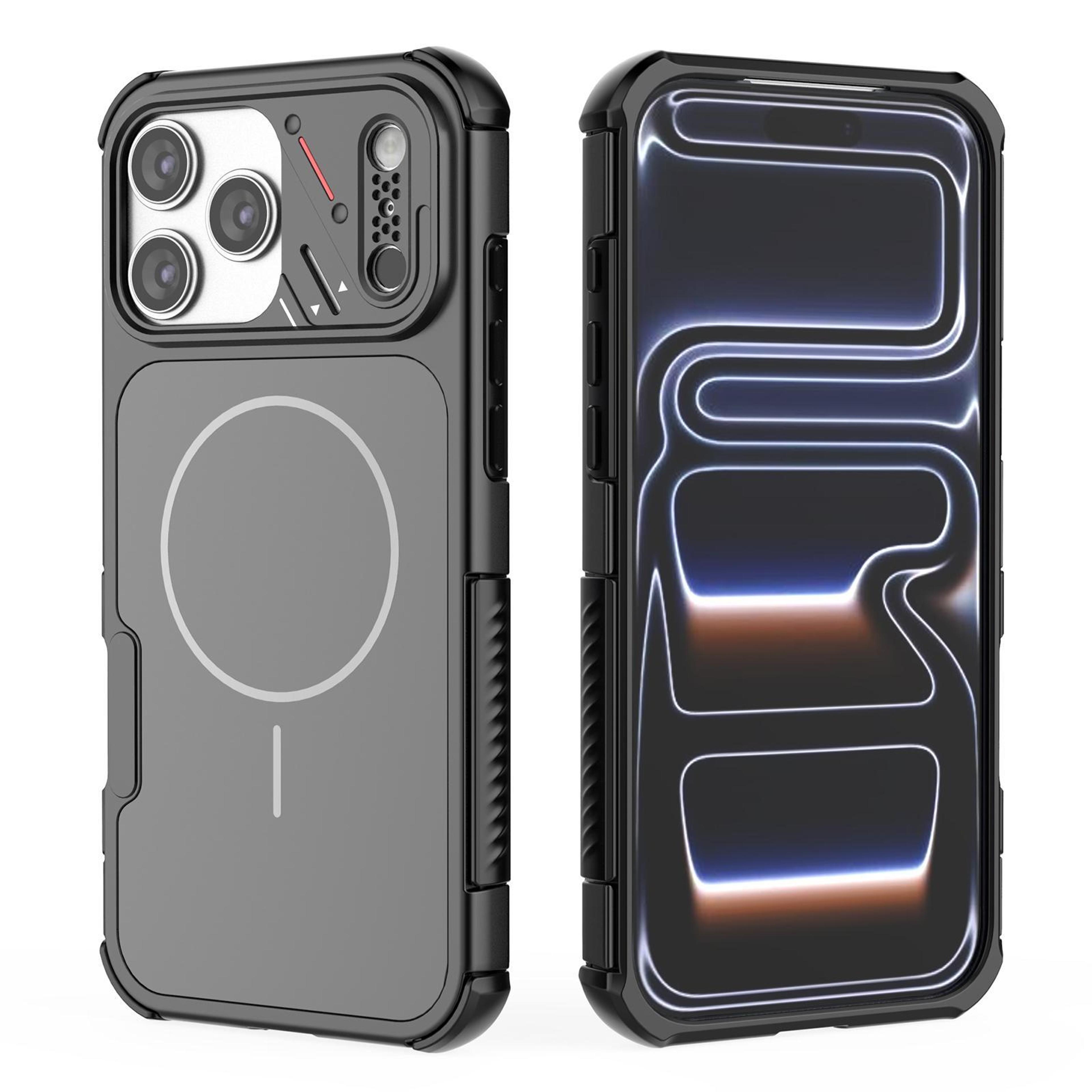 iphone 18 pro magsafe shockproof case with heat dissipation tpu and pc protection